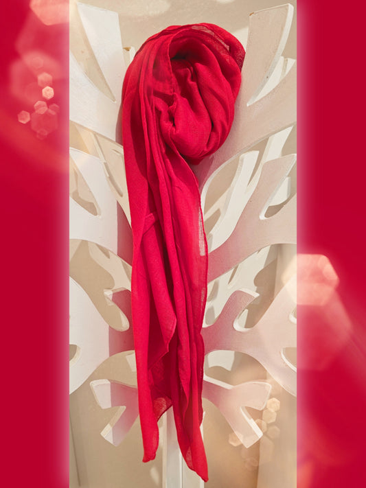 Baumwolle Schal rot