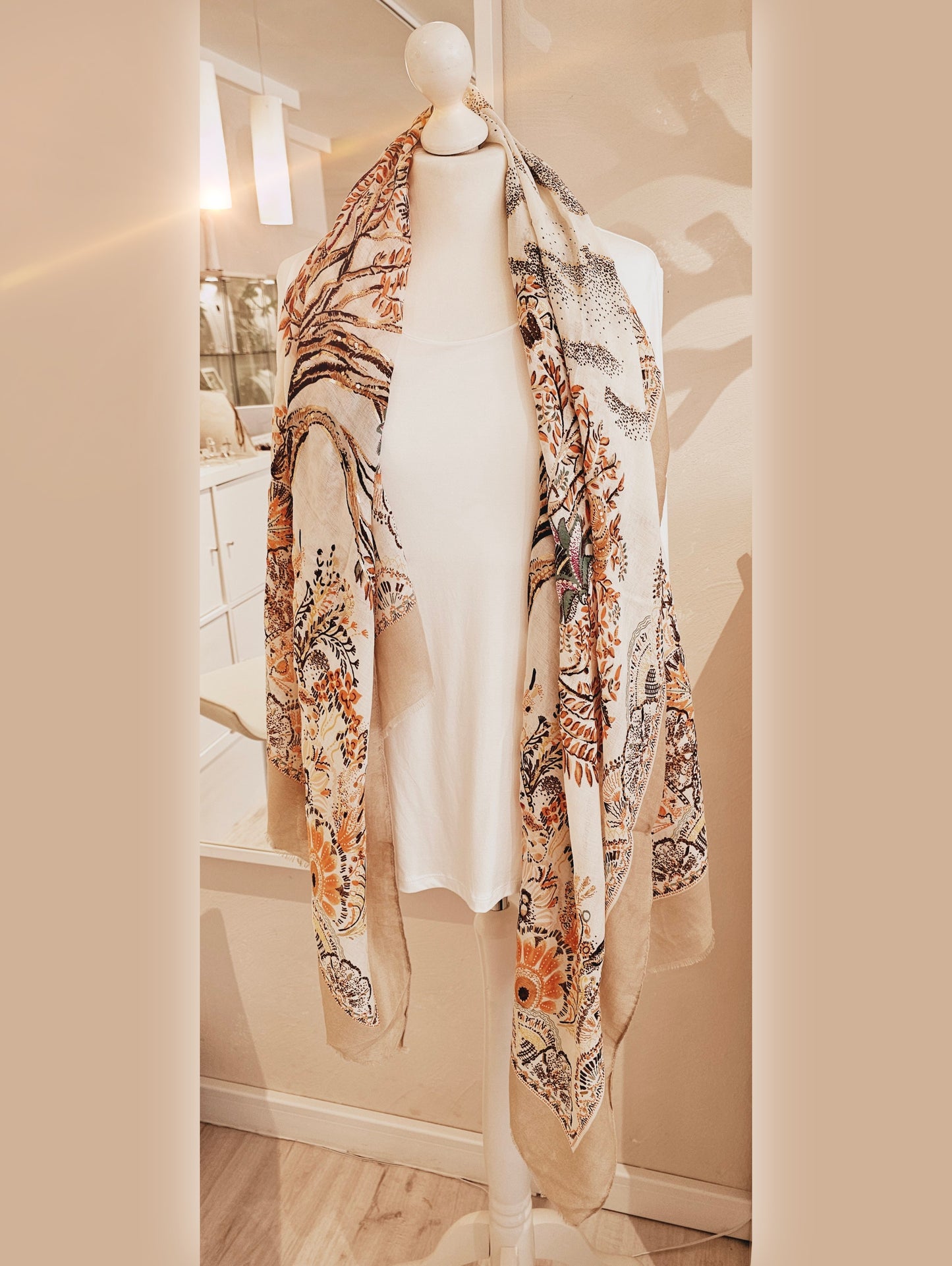 schal-orange-beige-floral-1