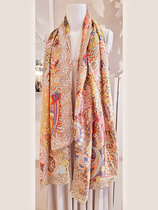schal-seide-paisley-koralle-beige-boho-1
