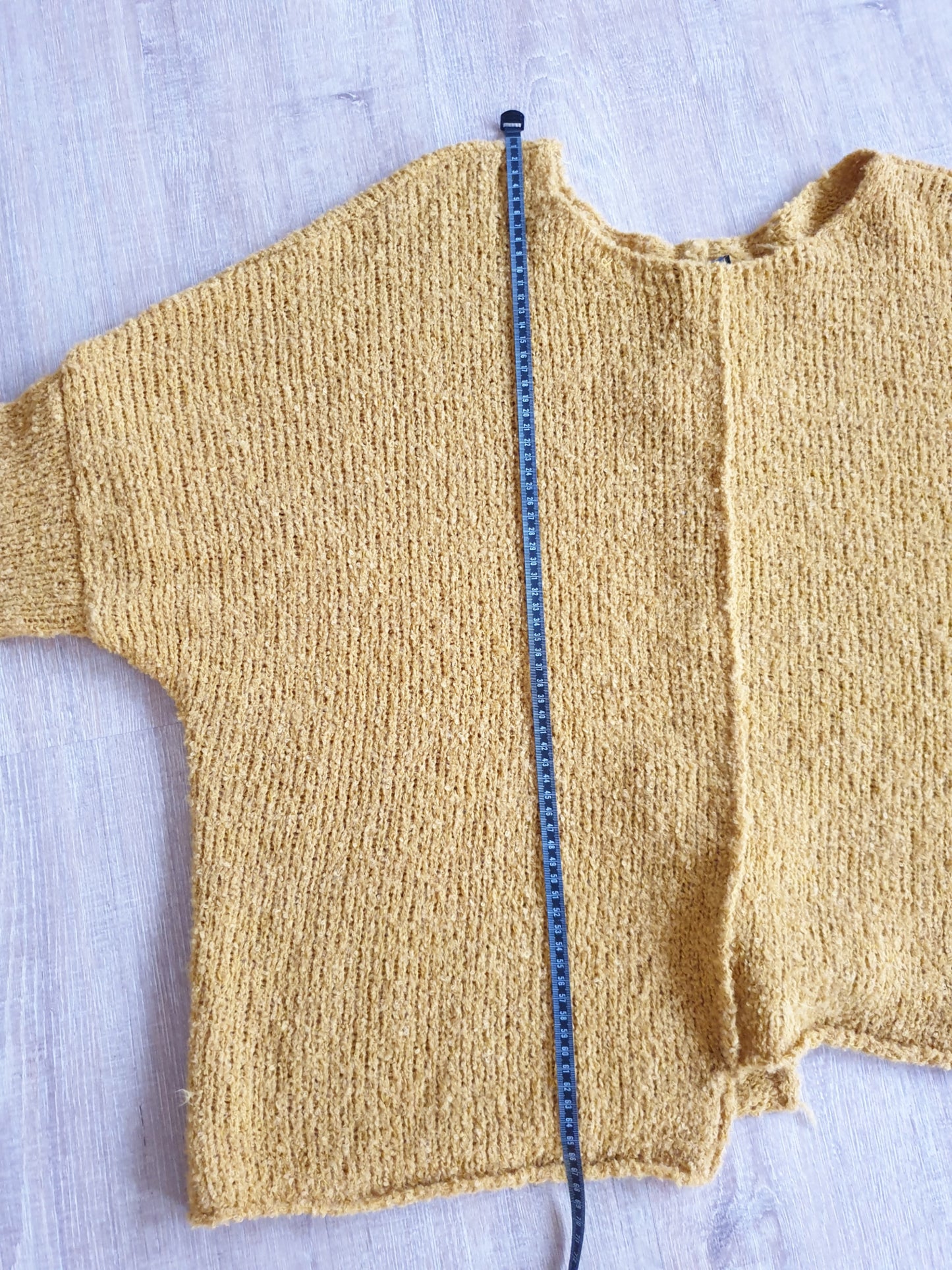 PULLOVER Oversize Pulli / SENFGELB / Boucléwolle