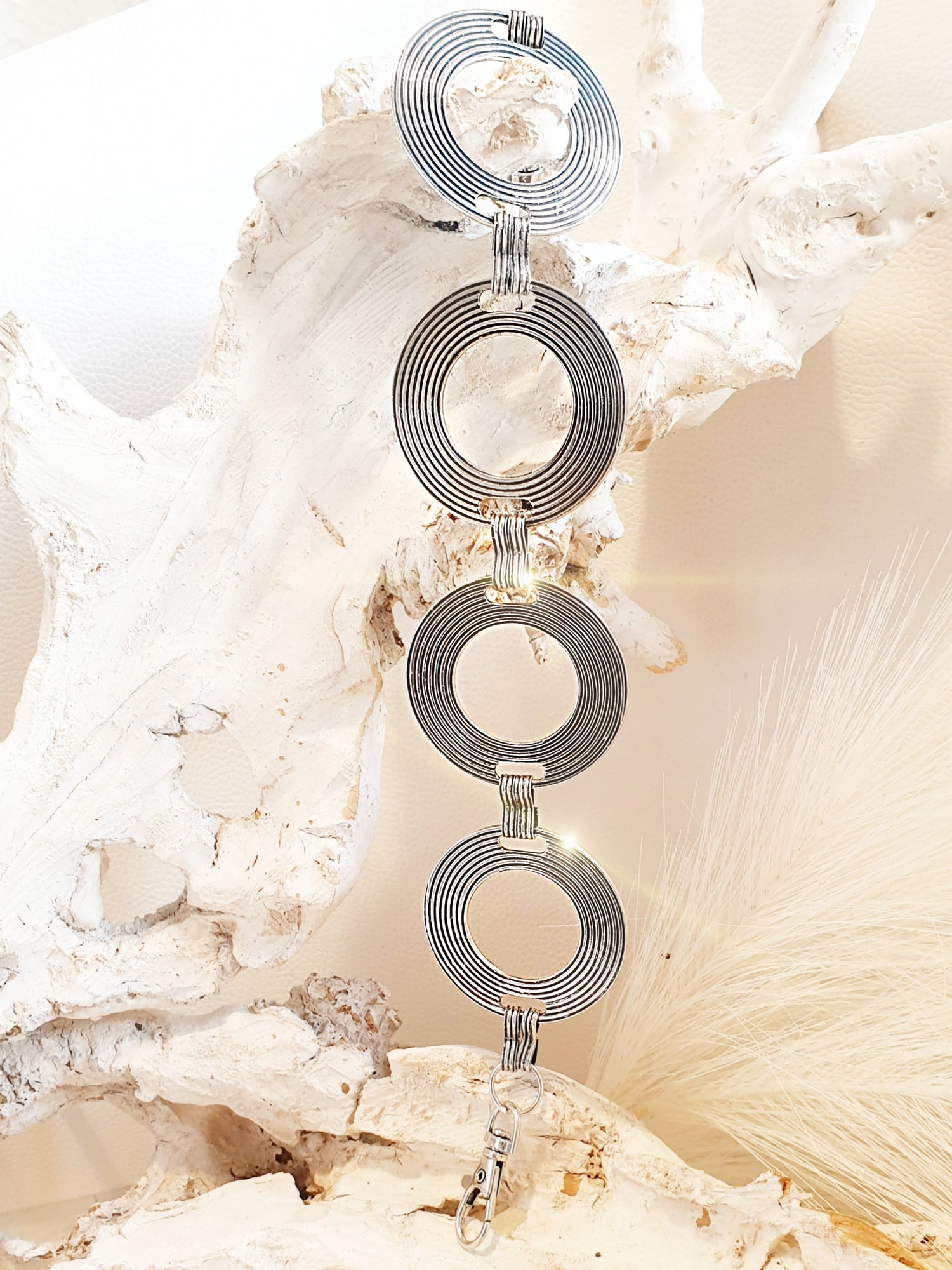 Verlängerung für taschengurte Kette aus Metall in Silber