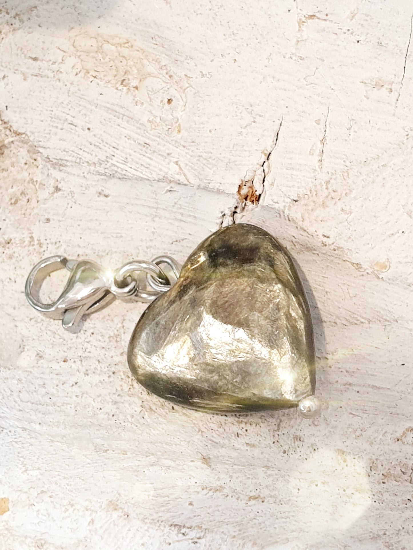 Charm Anhänger Herz aus Muskovit