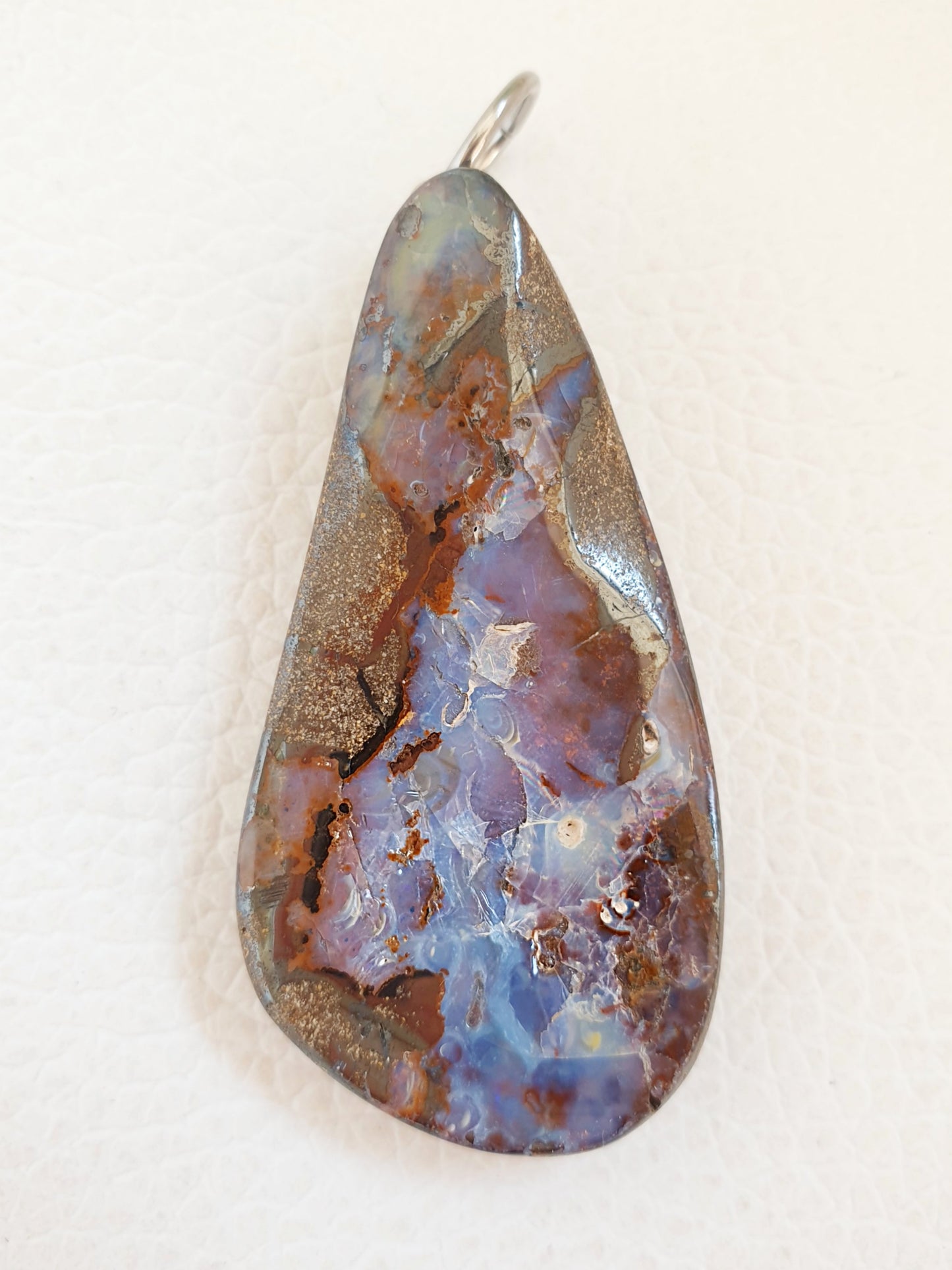 Anhänger groß Boulderopal Blau