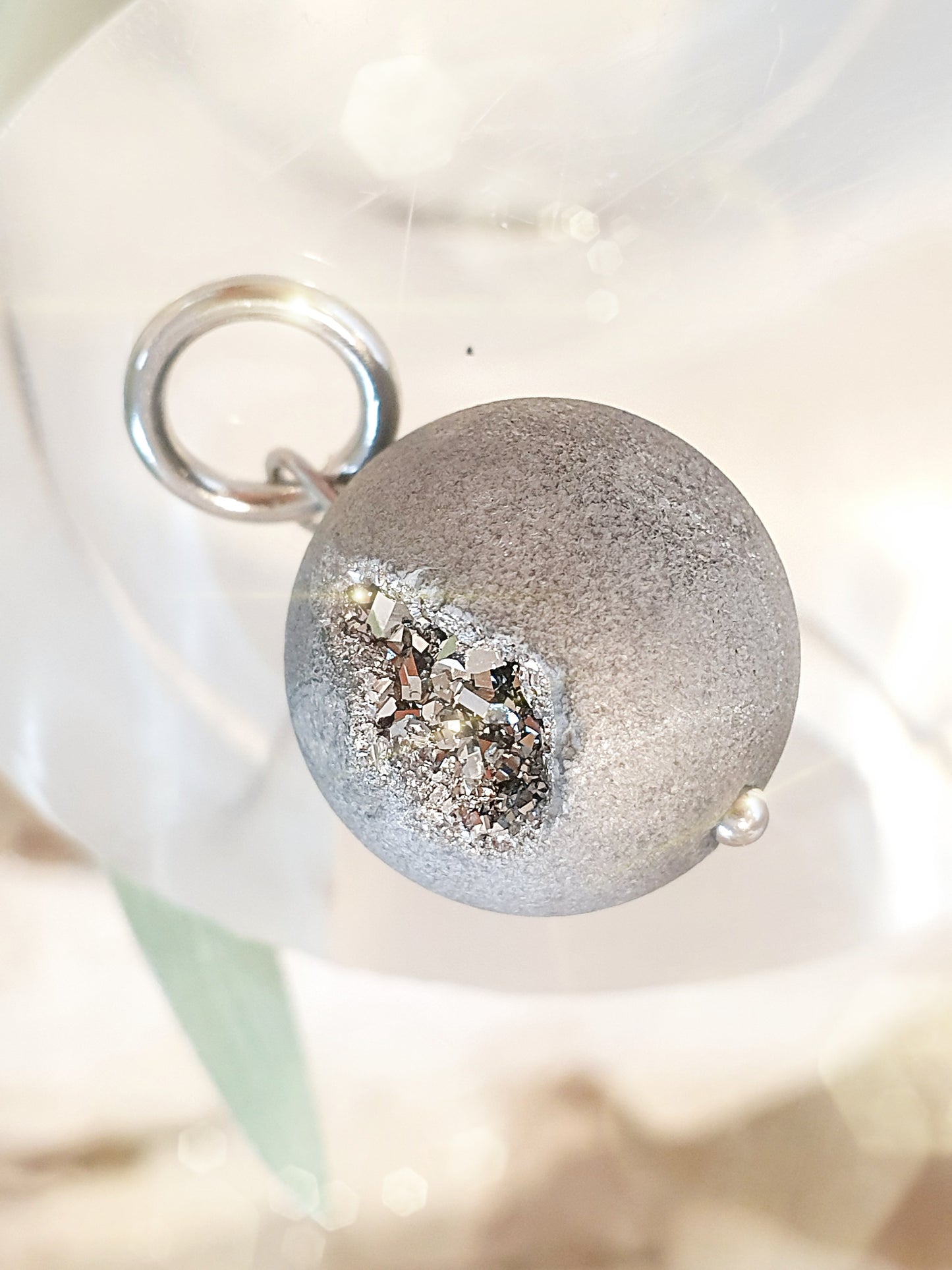 Anhänger Geodenachat Silber