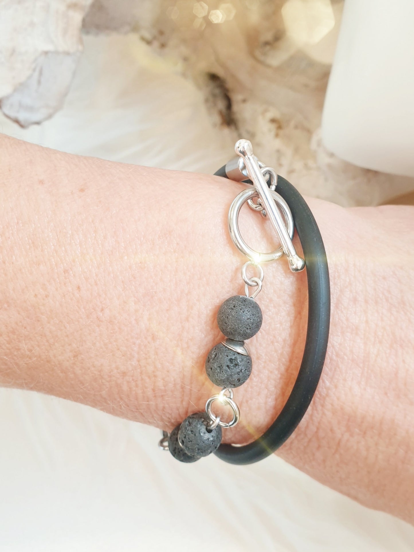Wechselarmband mit 3 Elementen zum Austauschen Lava