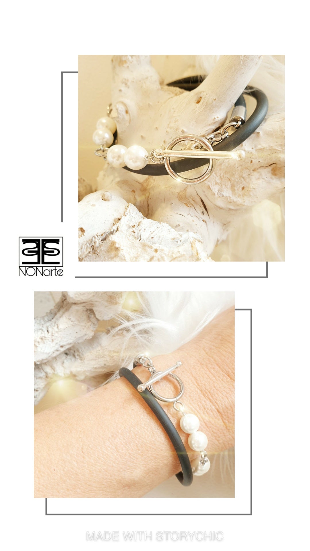 PerleWechselarmband mit 3 Elementen zum Austauschen
