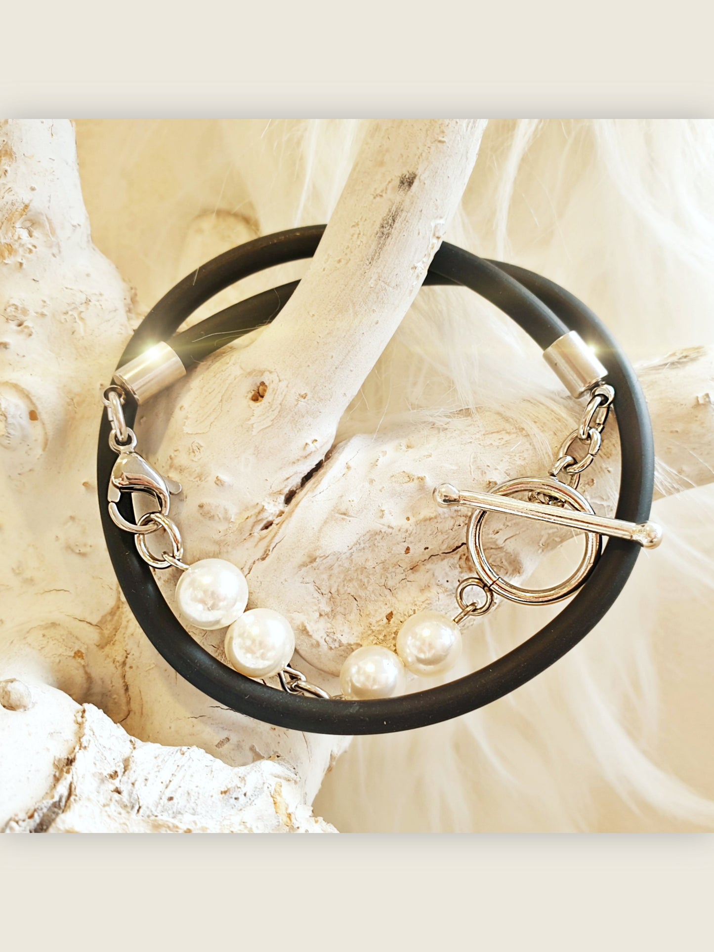 Wechselarmband mit 3 Elementen zum Austauschen Perle
