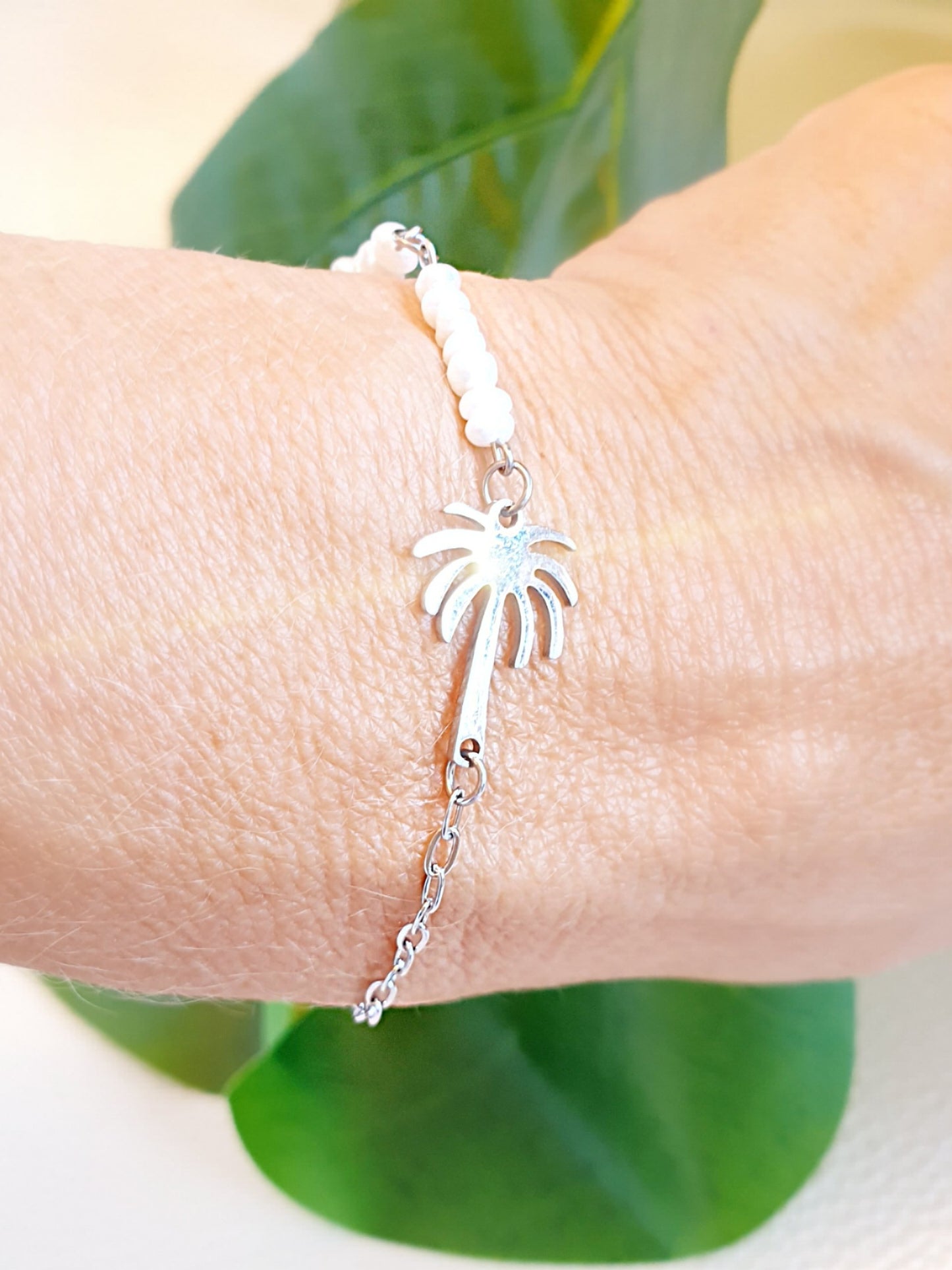 Sommer Armband Perle Palme