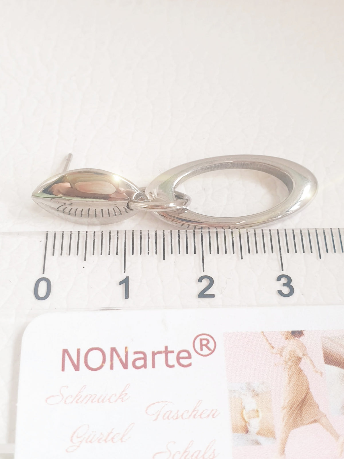 OHRRINGE Ohrhänger Ohrstecker / Edelstahl / lang Silber