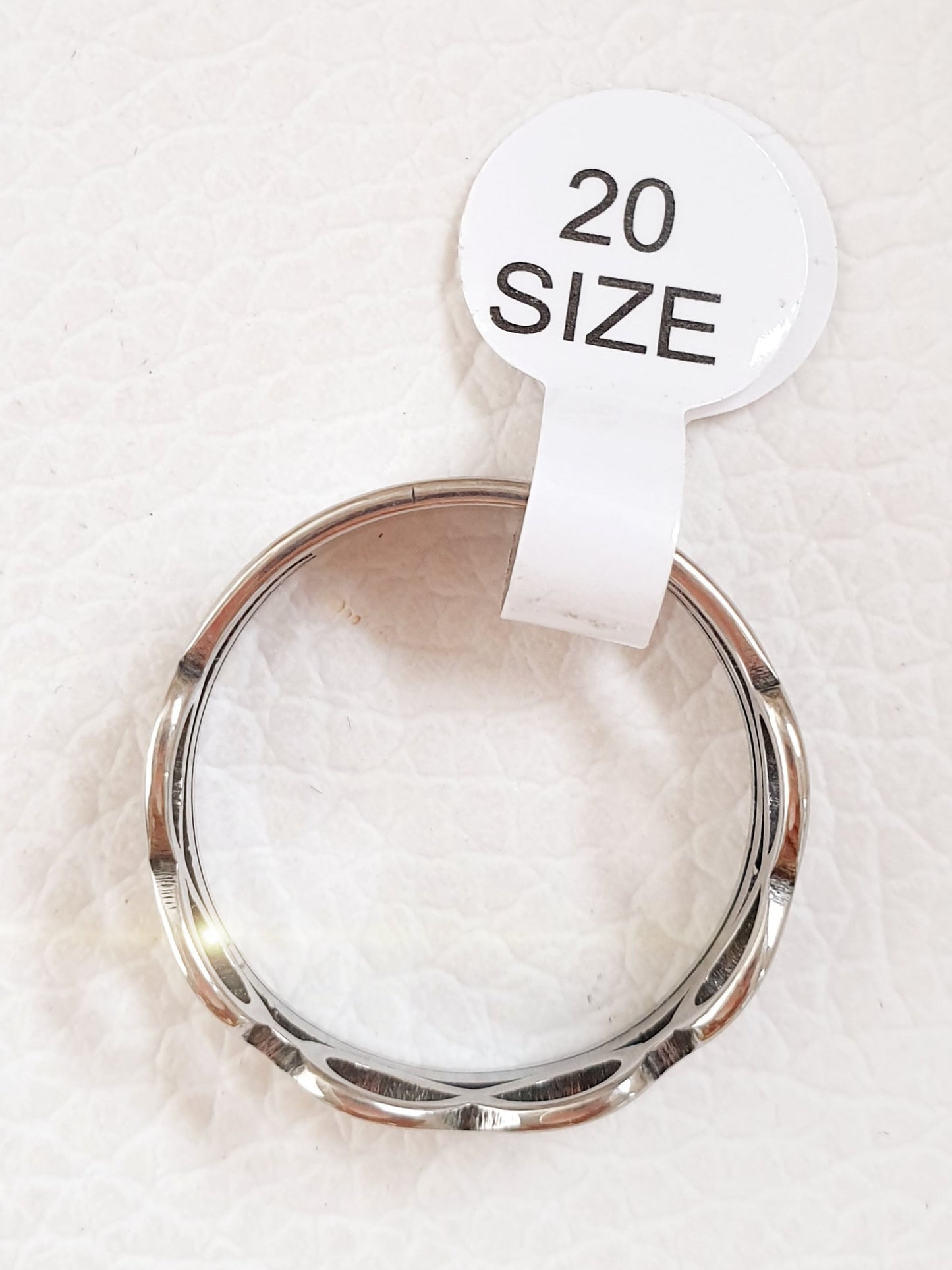 Edelstahl-Ring mit Unendlich Zeichen Silber