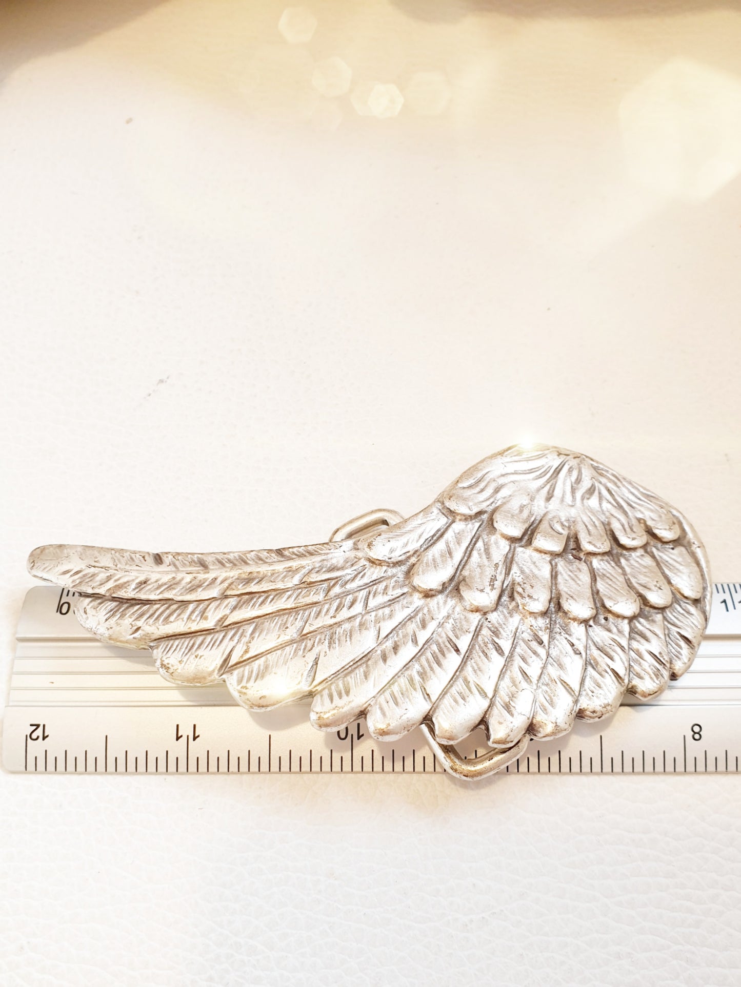Gürtelschnalle Engelsflügel in Silber