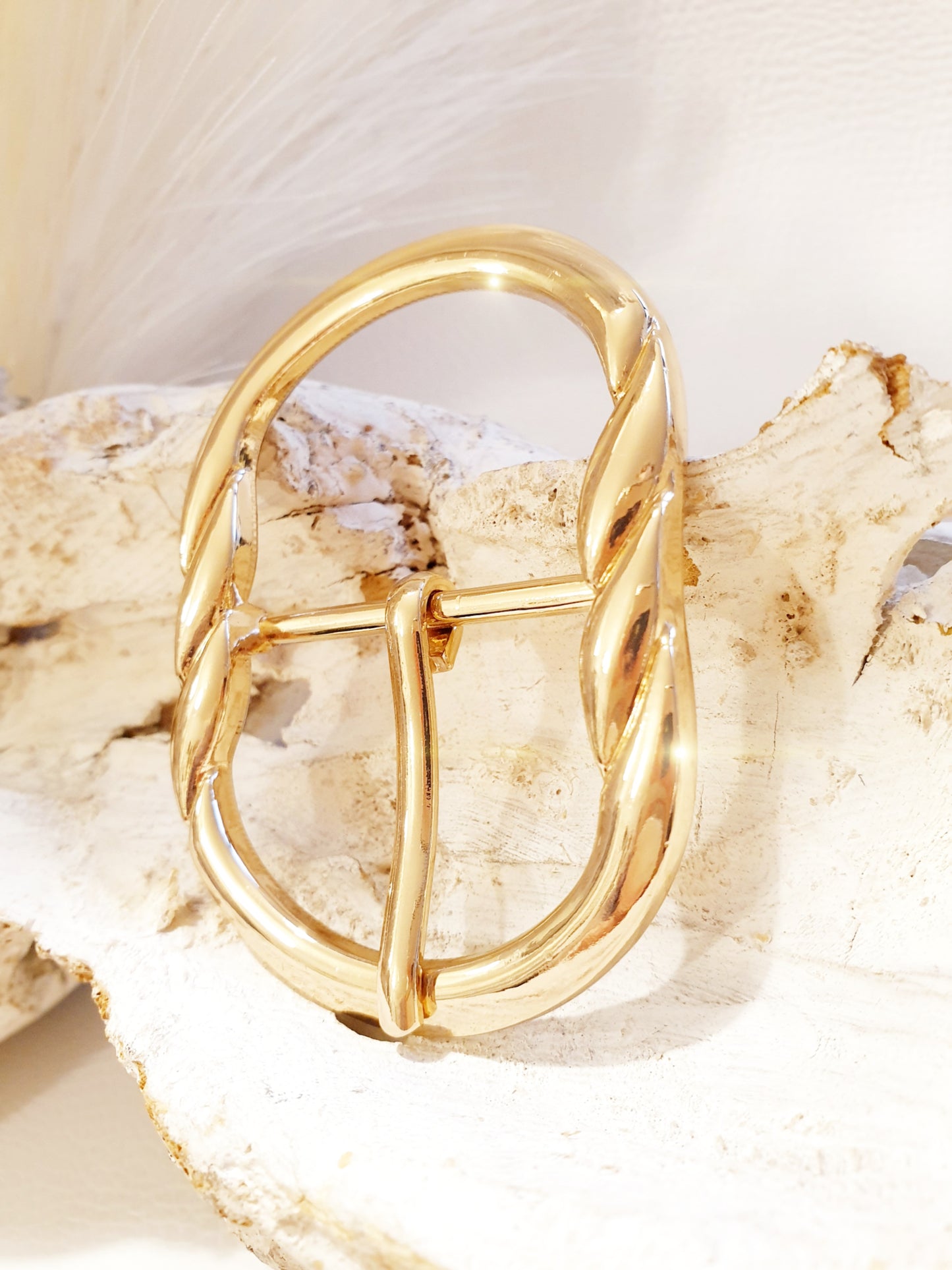Elegante Gürtelschnalle in Gold