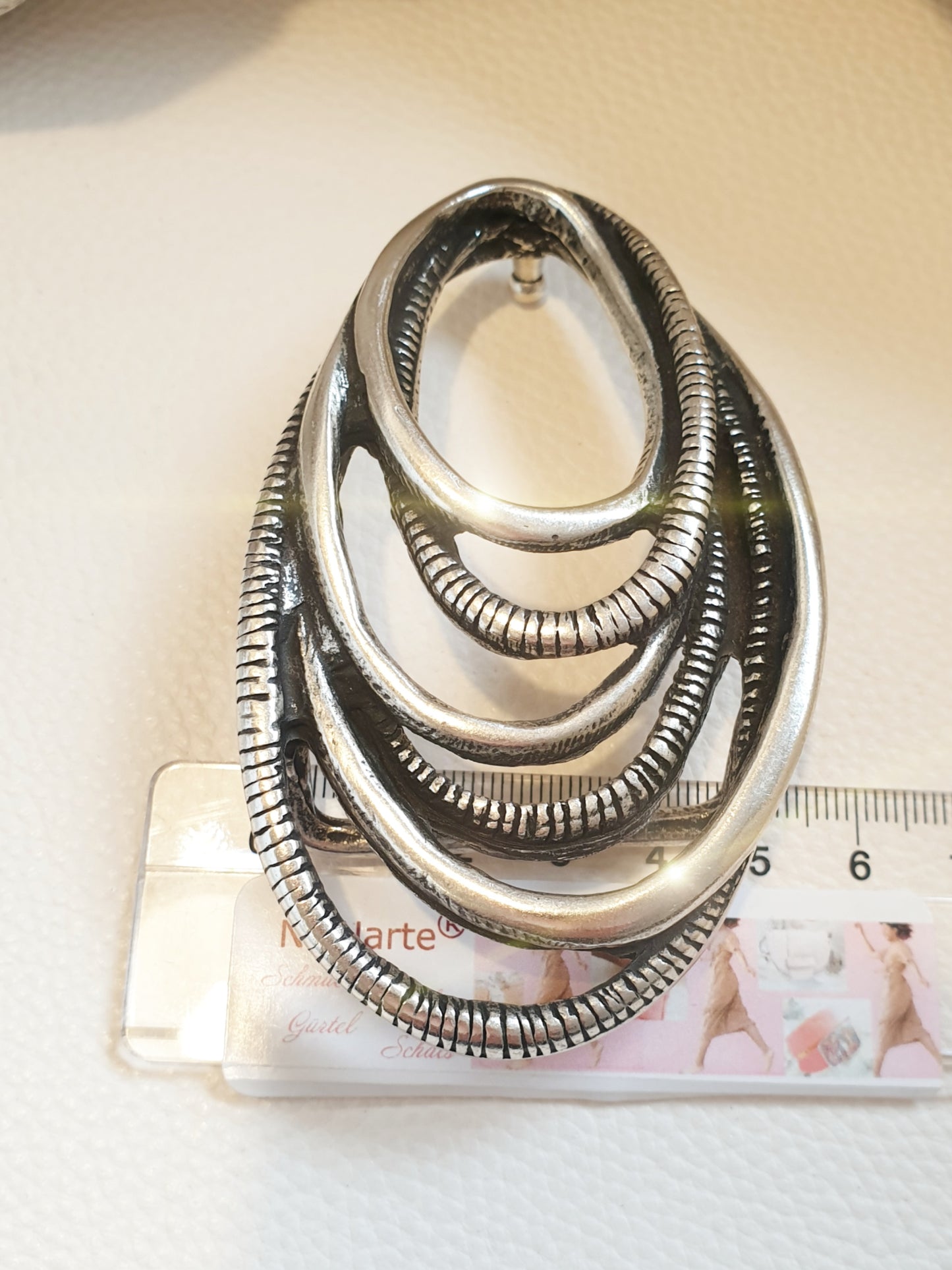 Gürtelschnalle Schneckenform antik Silber