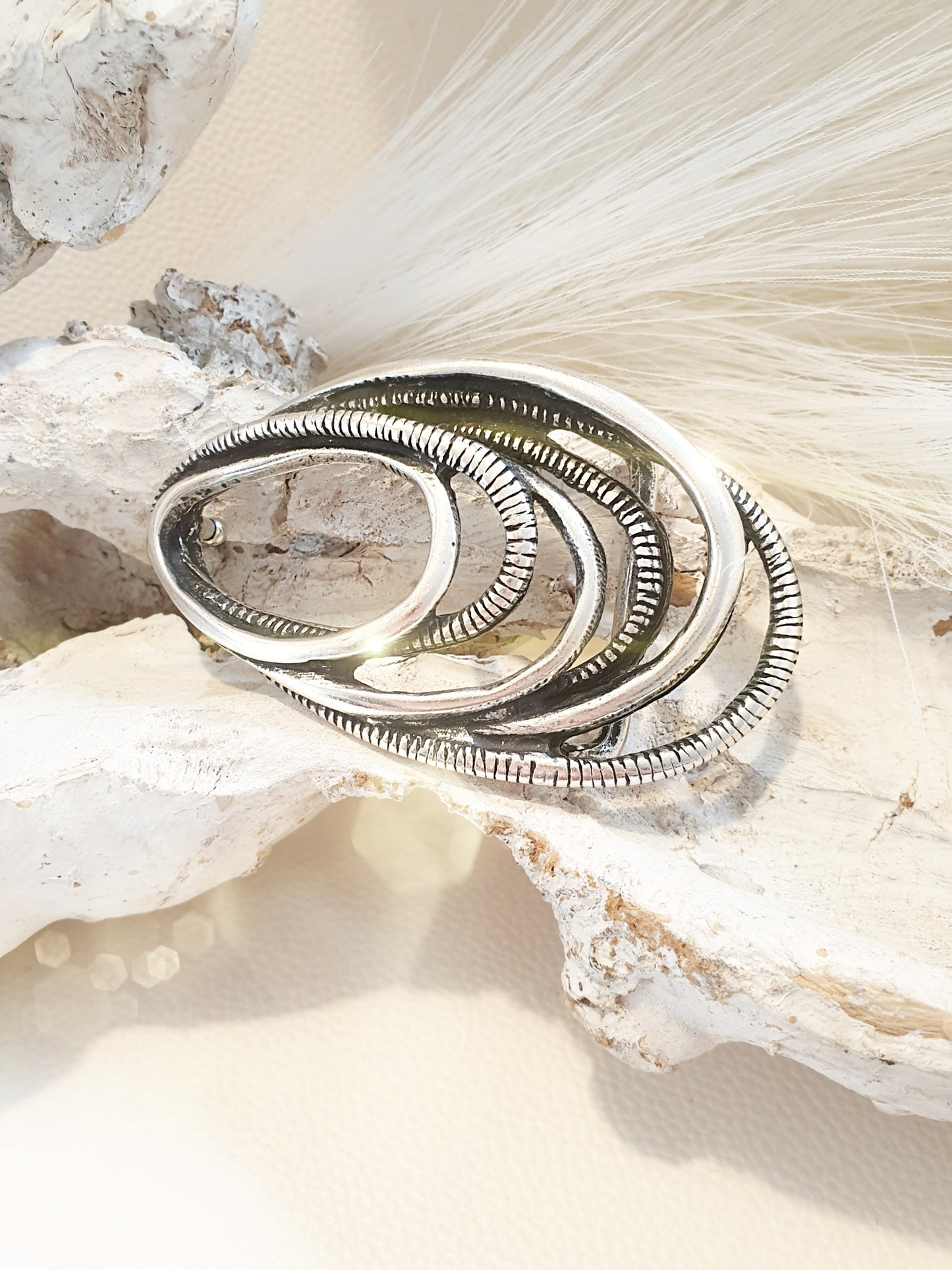Gürtelschnalle Schneckenform antik Silber