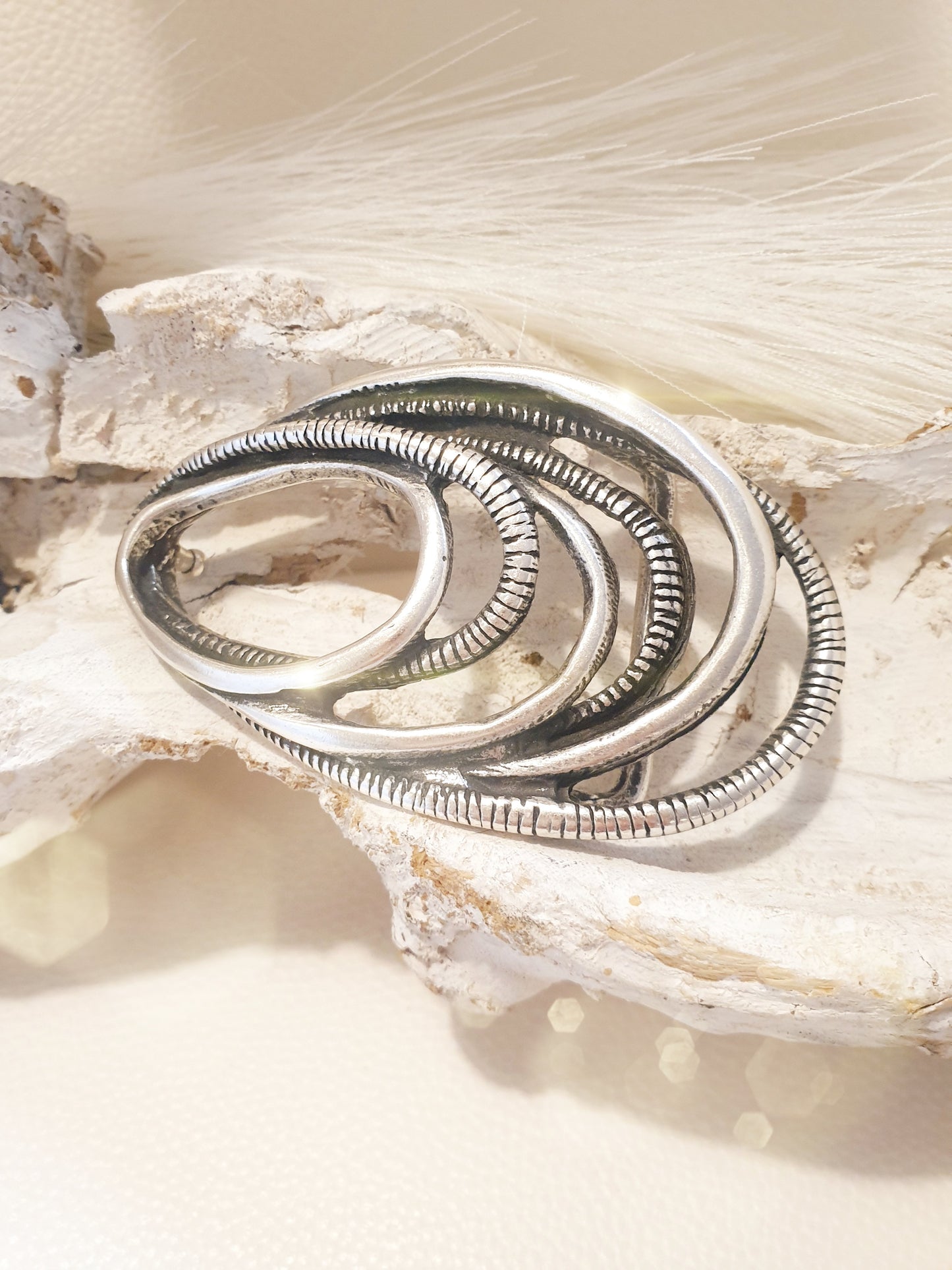 Gürtelschnalle Schneckenform antik Silber