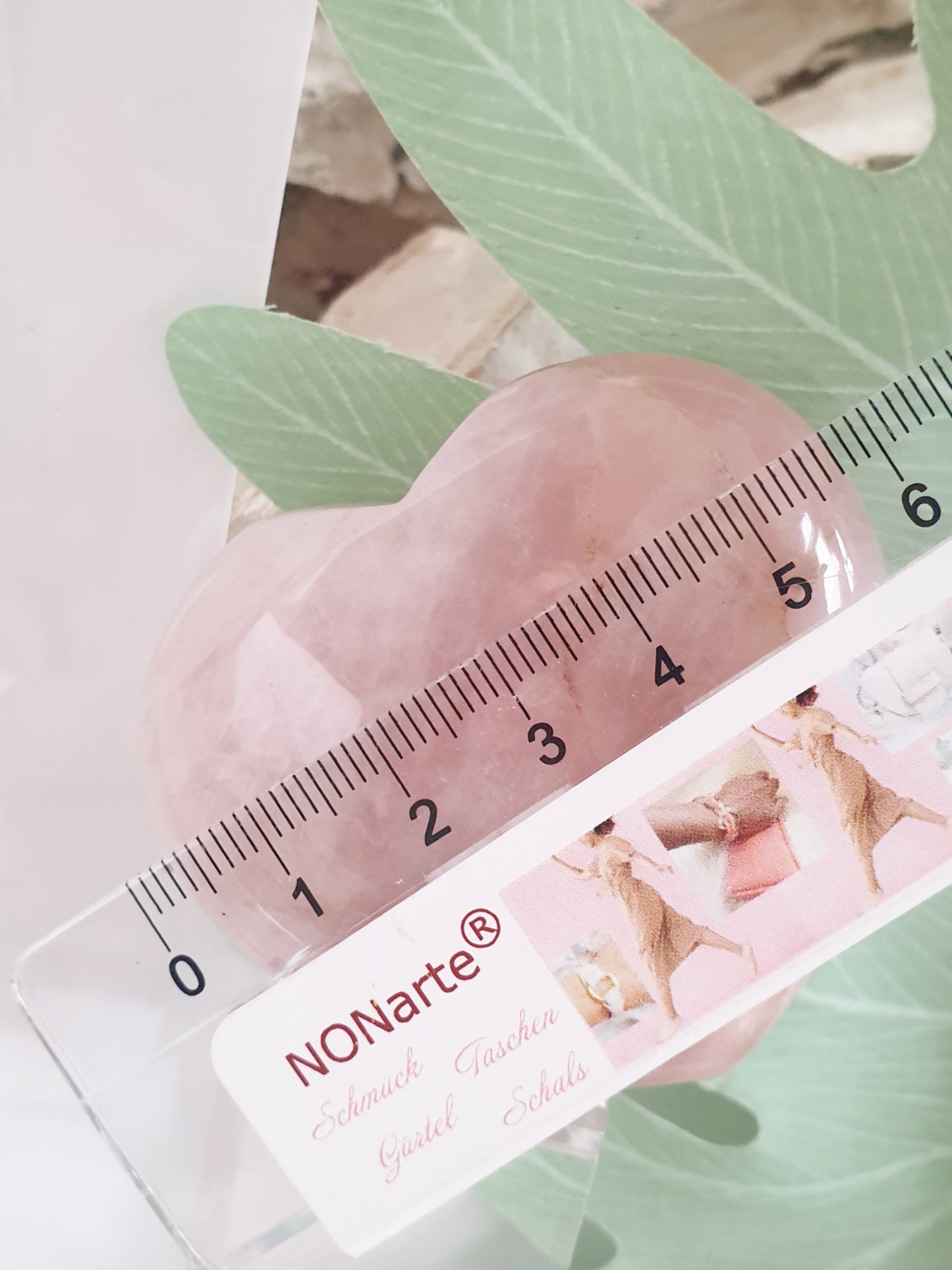 Handschmeichler Rosenquarz Herz groß