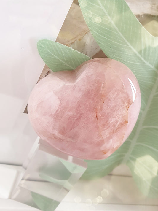 Handschmeichler Rosenquarz Herz groß