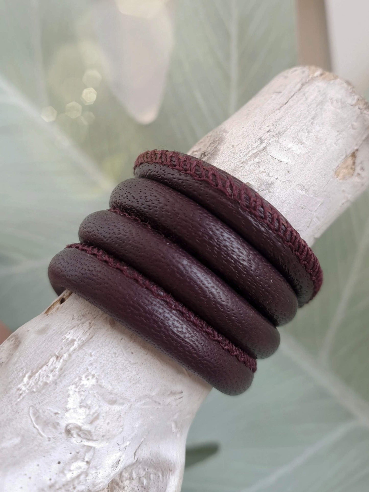 Kette Lederkette Lederhalsreif / dreifach / Halsreif Leder