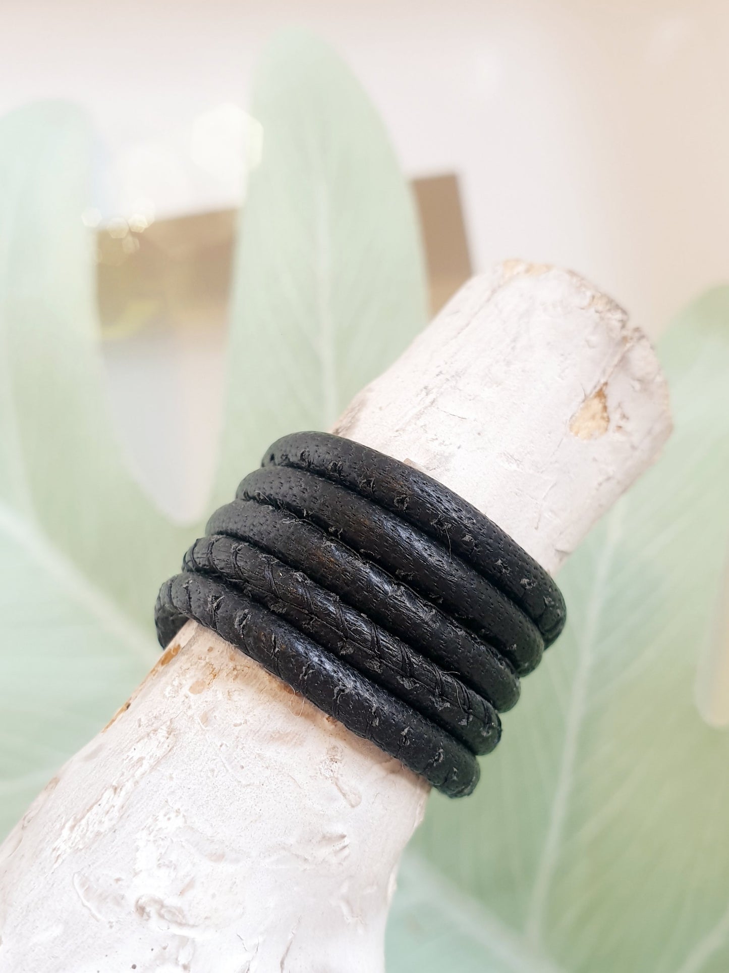 Leder für Kette oder Armband Schwarz