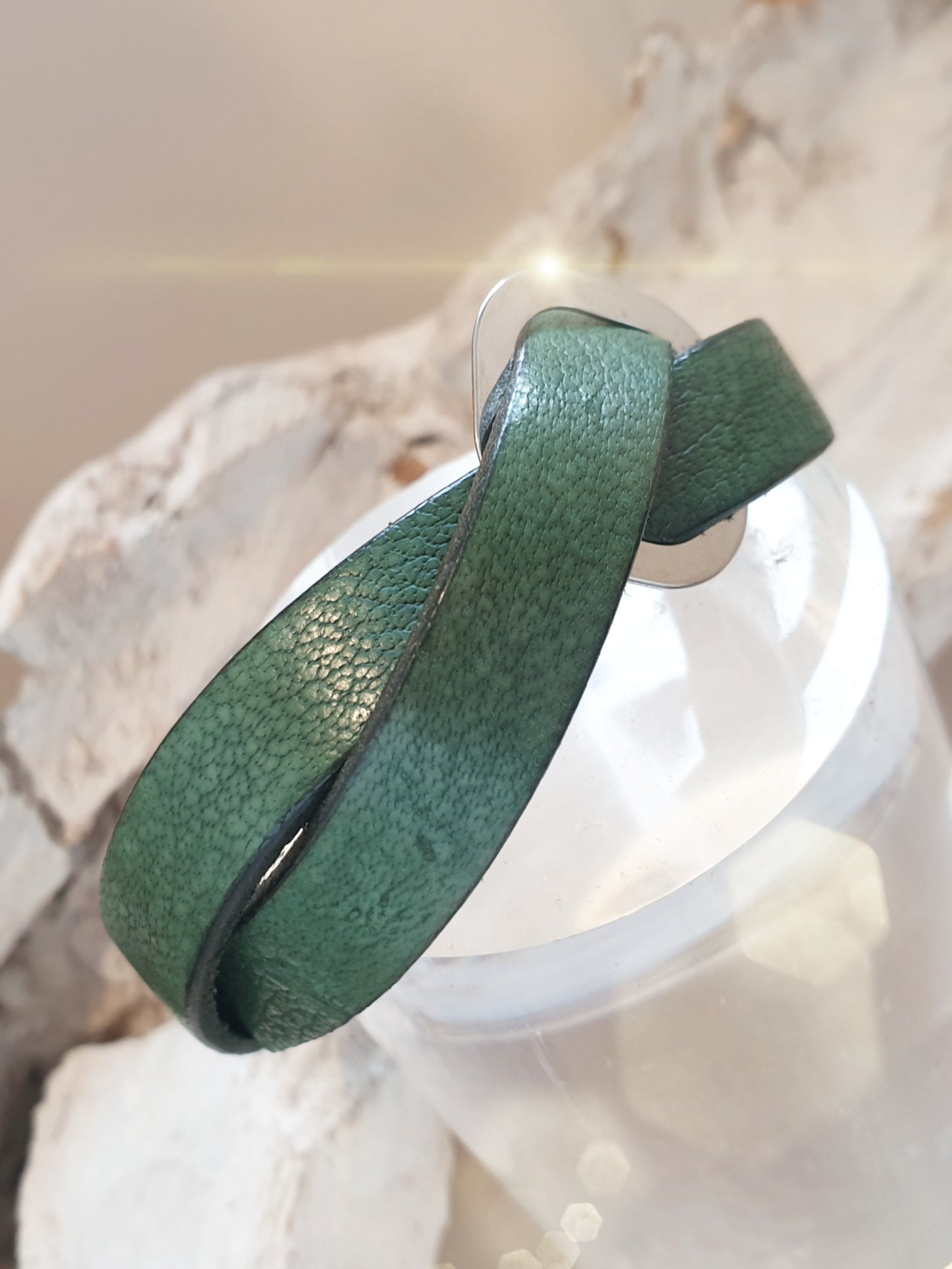 Lederarmband Grün
