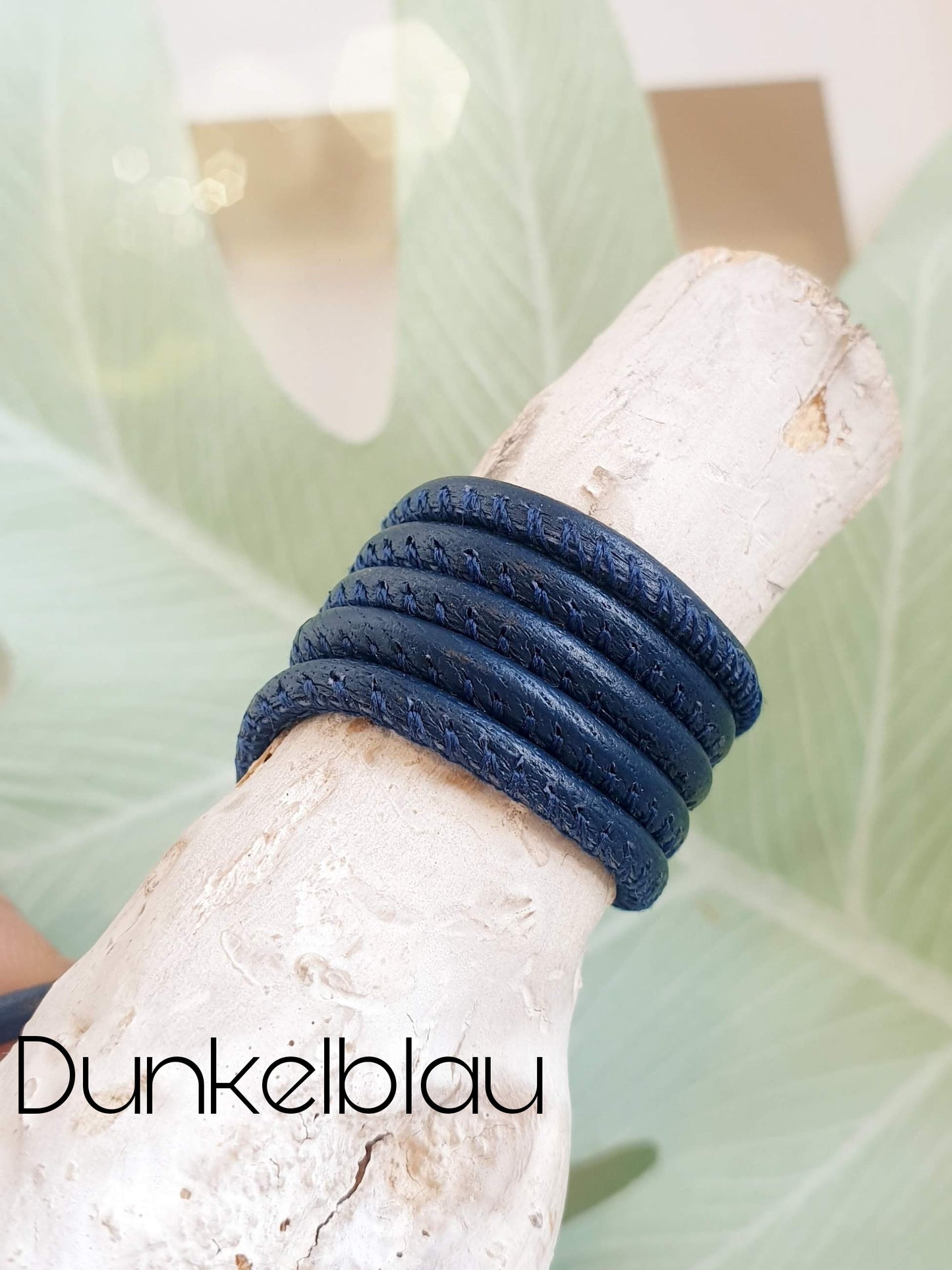 Nappaleder Dunkelblau
