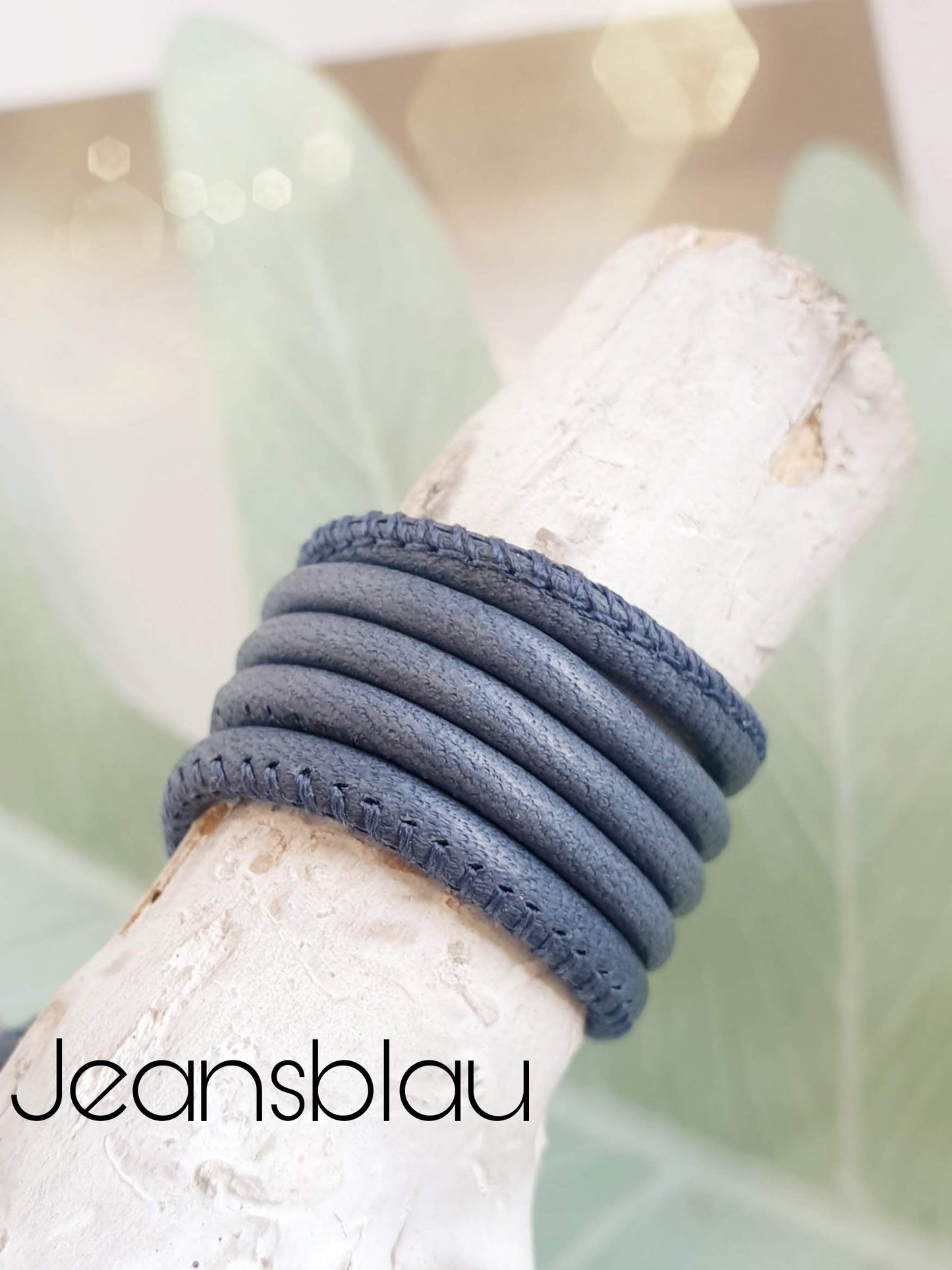Kette Lederkette Lederhalsreif / dreifach / Halsreif Leder
