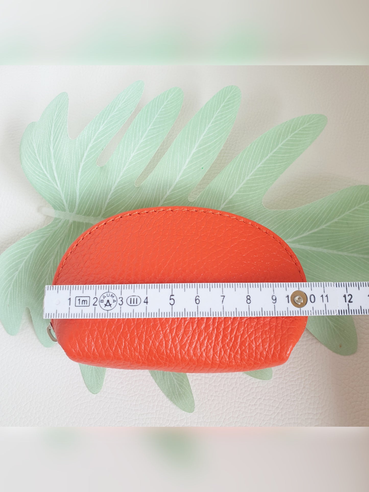 ETUI Beutel Lippenstiftetui klein aus Leder in Orange Breite