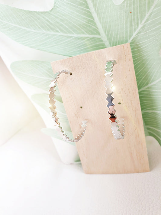 Ohrringe Creole Steckverschluss Edelstahl Silber