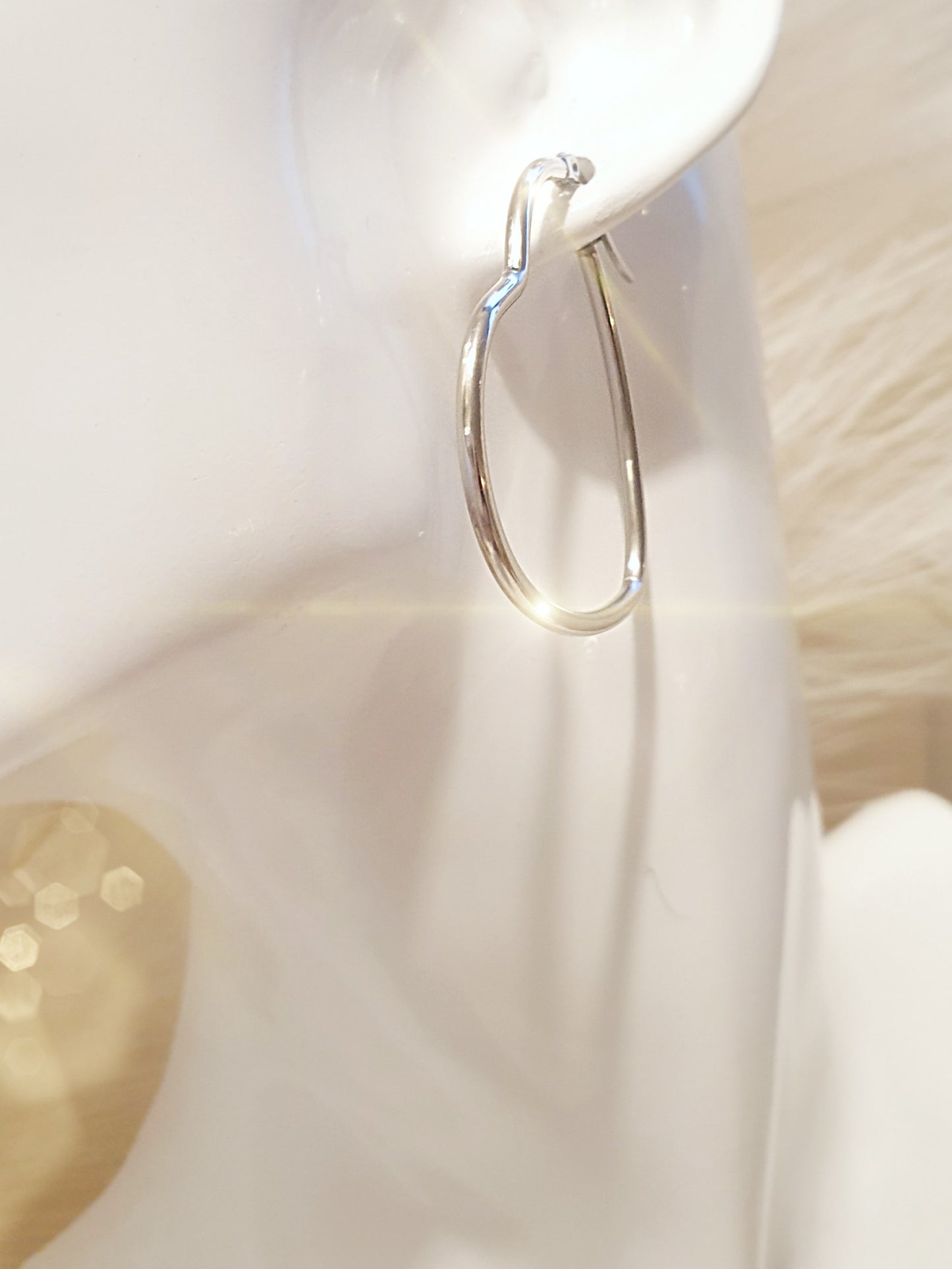Creolen in Herzform Silber