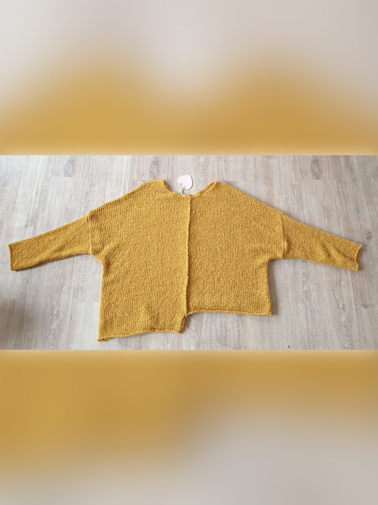 PULLOVER Oversize Pulli / SENFGELB / Boucléwolle