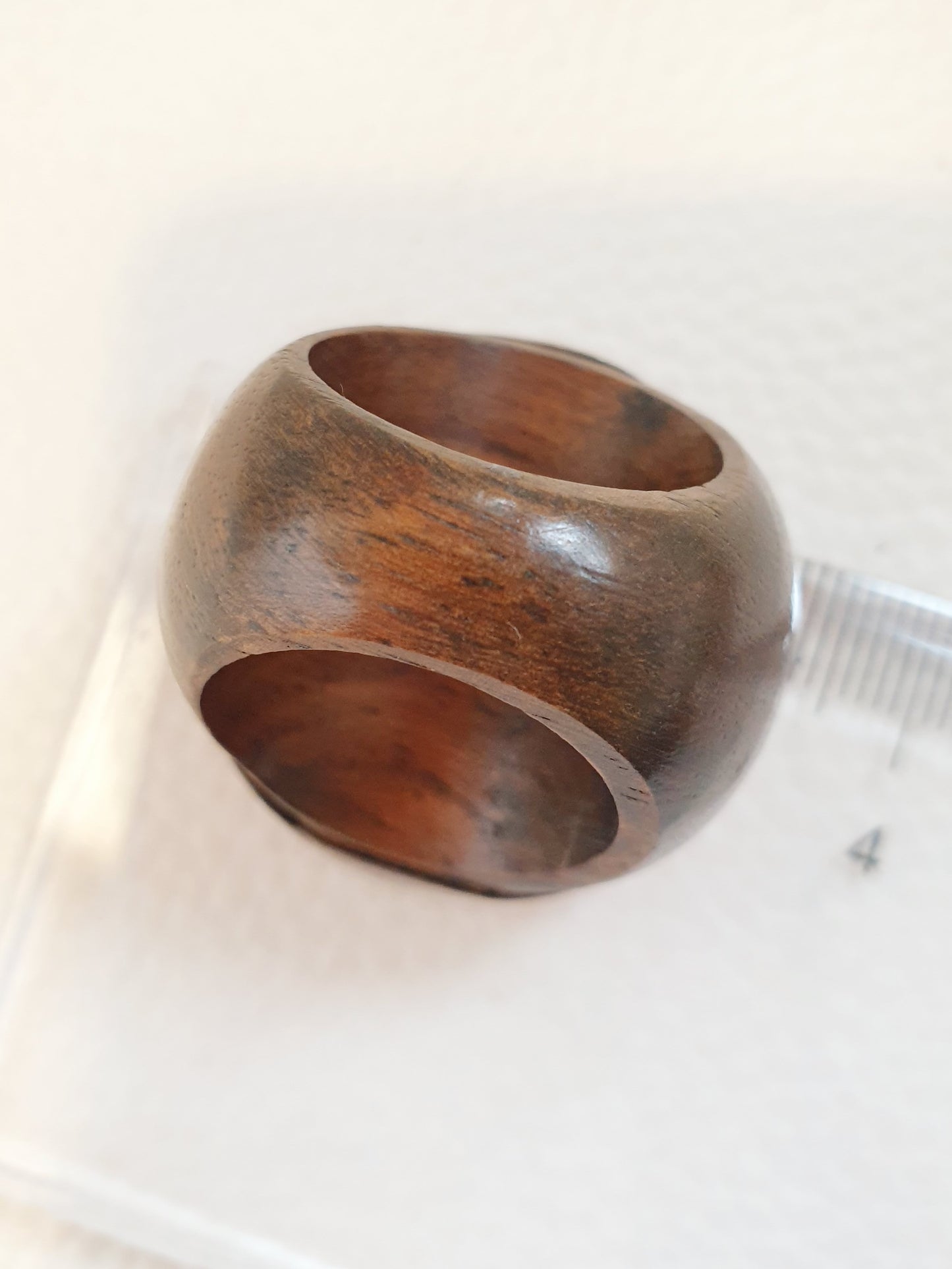Ring Holzring mit Sterlingsilber / Holz Silber / Braun