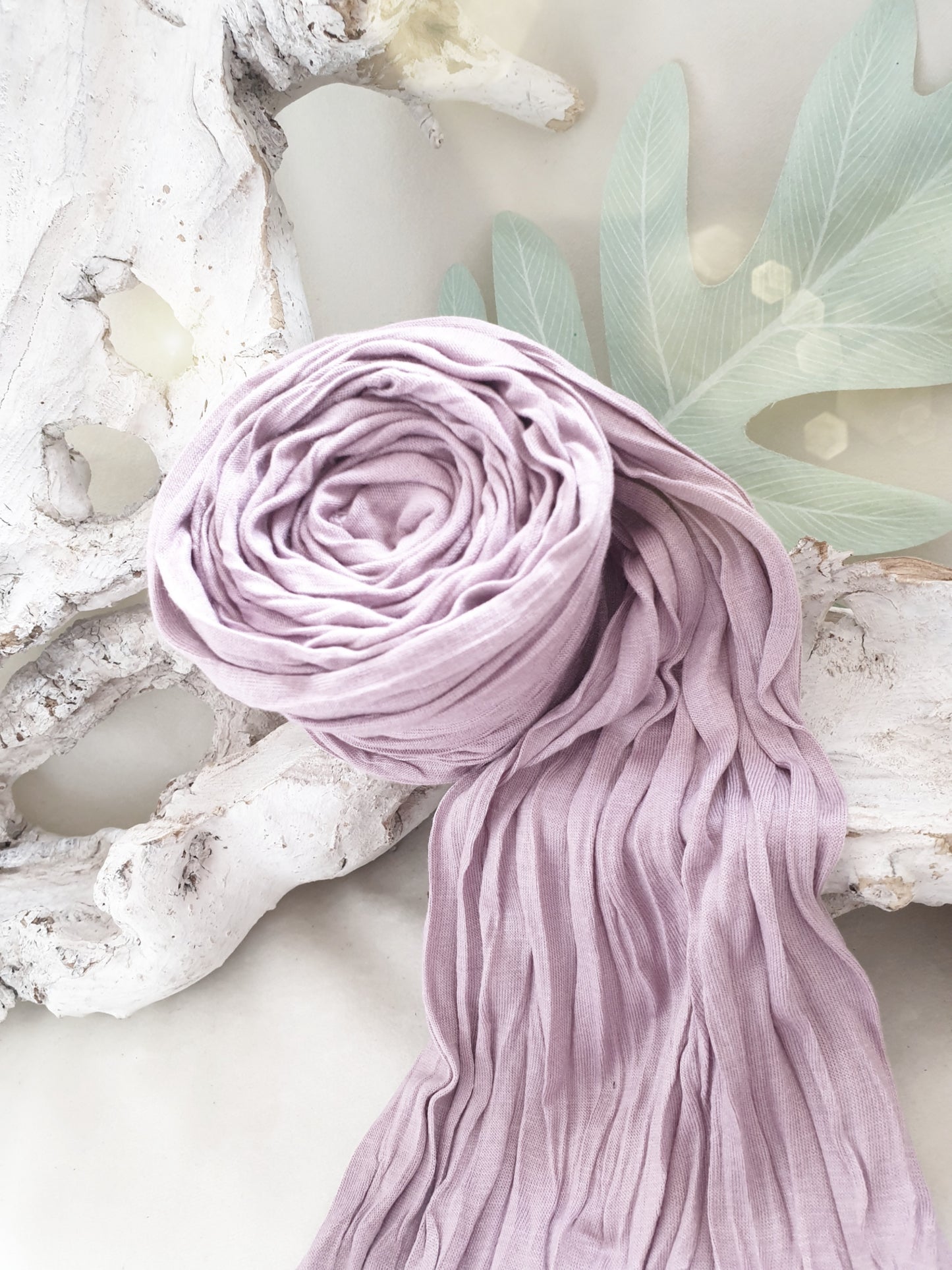 Schmaler Schal aus angenehmem Jersey in mauve lila