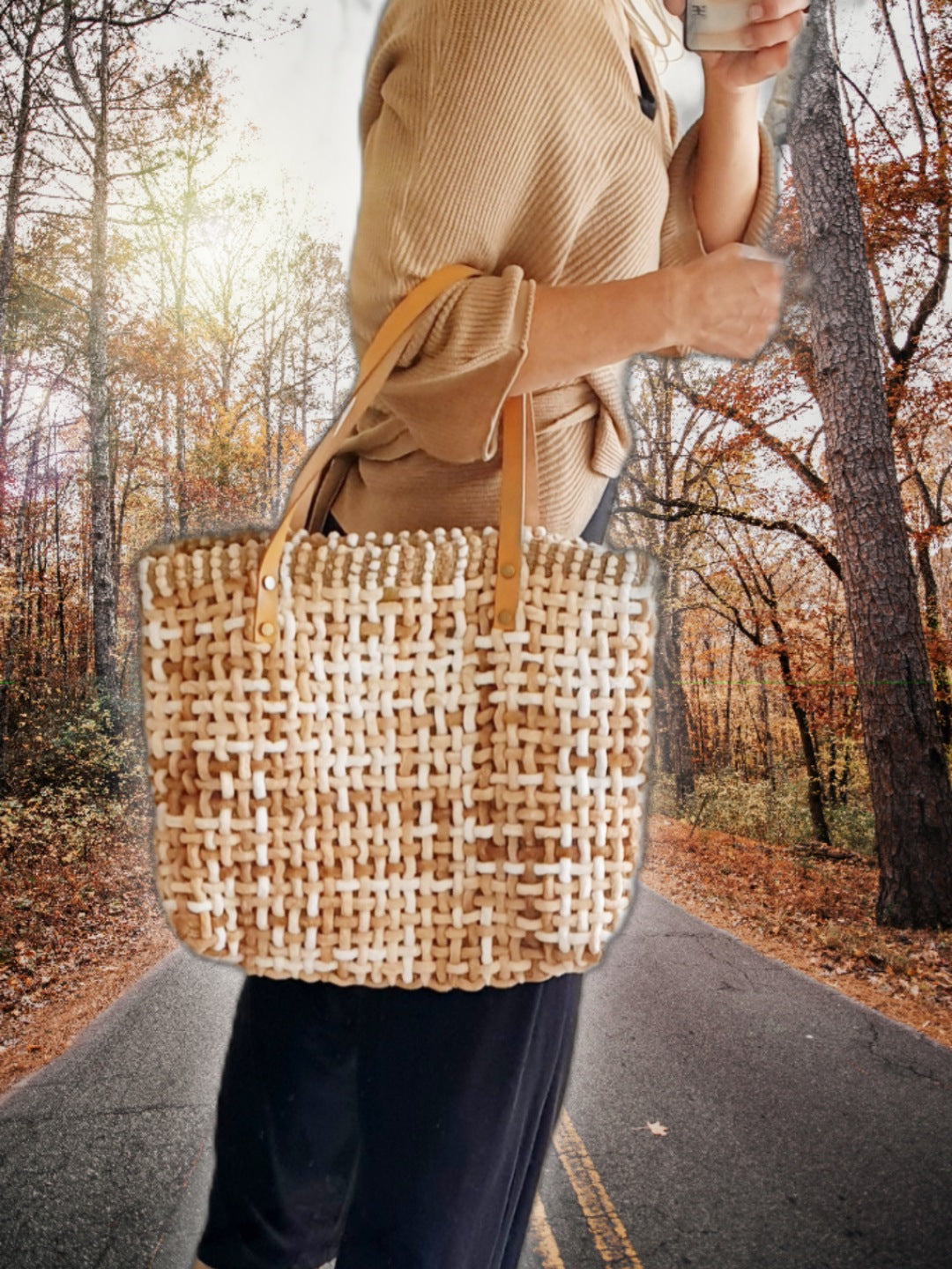 shopper-tasche-gestrickt-camel-chenille-1