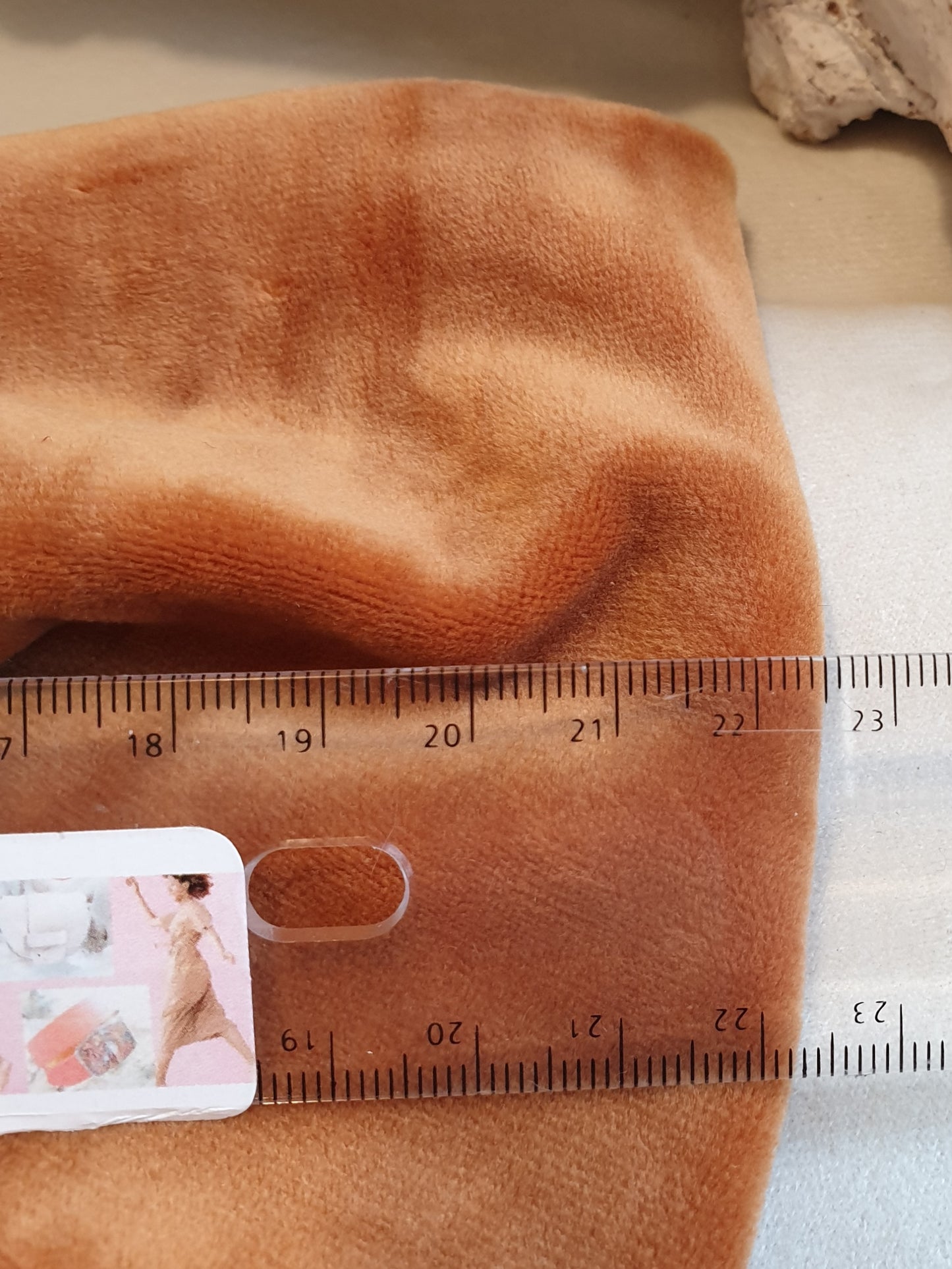 Stirnband aus kuschelig weichem Nickistoff in Camel