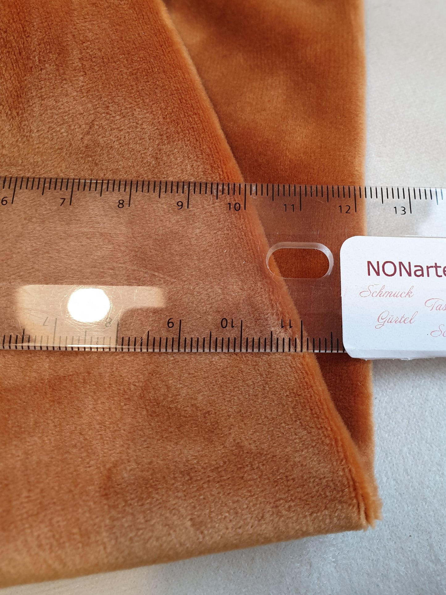 Stirnband aus kuschelig weichem Nickistoff in Camel