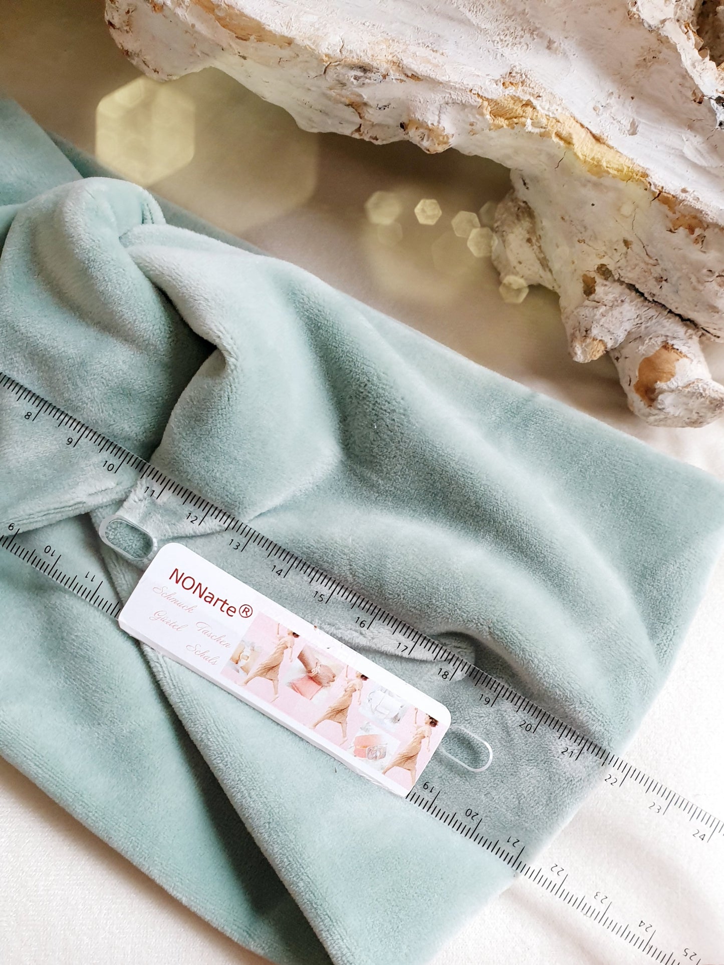 Kuschelig weiches Stirnband aus Nickistoff in Mintgrün