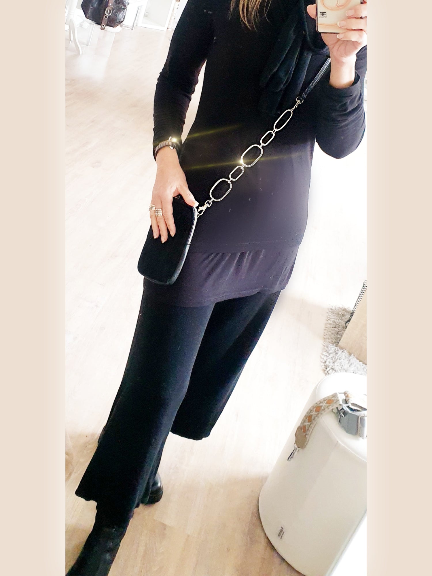 Taschengurt Verlängerung Kette Silber