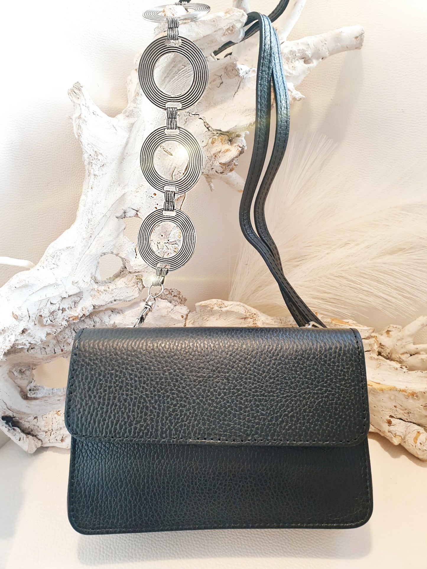 Verlängerung für taschengurte Kette aus Metall in Silber