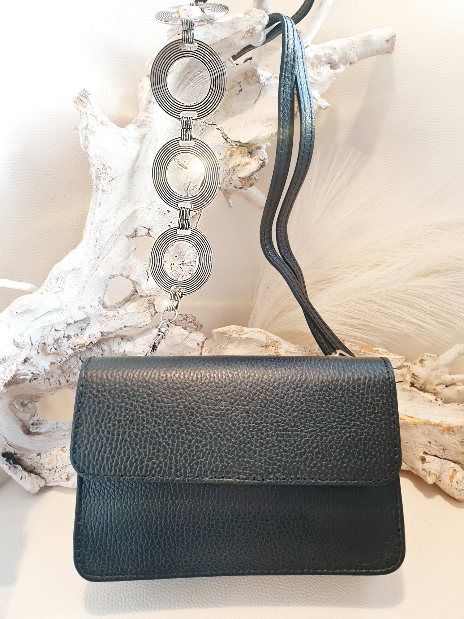 Verlängerung für taschengurte Kette aus Metall in Silber