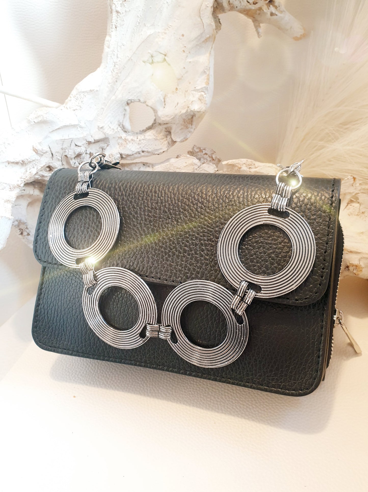 Verlängerung für taschengurte Kette aus Metall in Silber