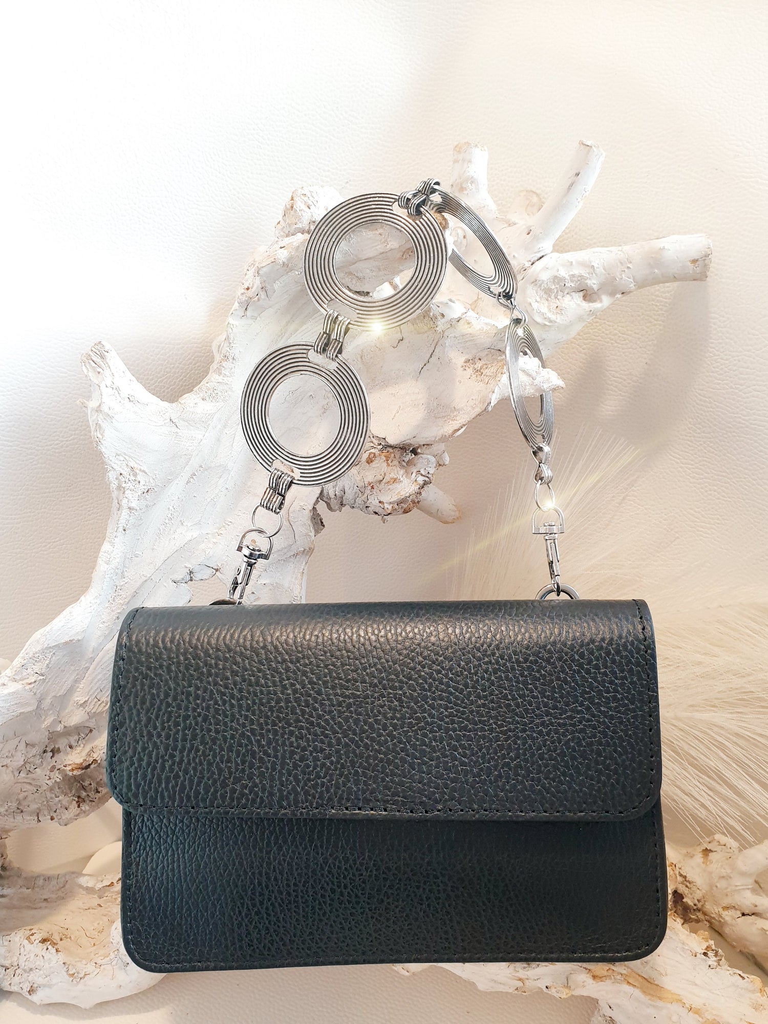 Verlängerung für taschengurte Kette aus Metall in Silber