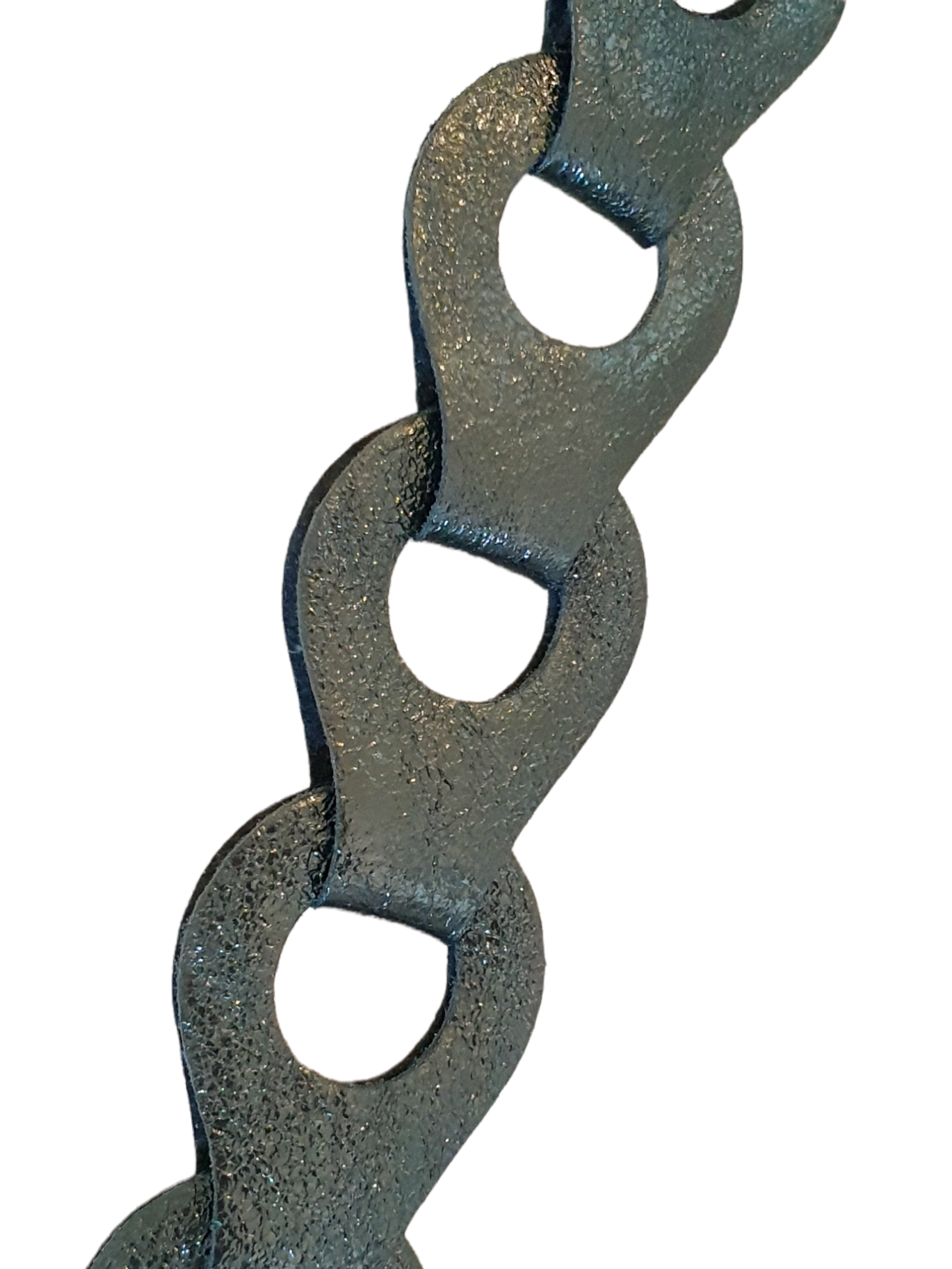 Taschengurtverlängerung aus Leder in Schwarz glänzend