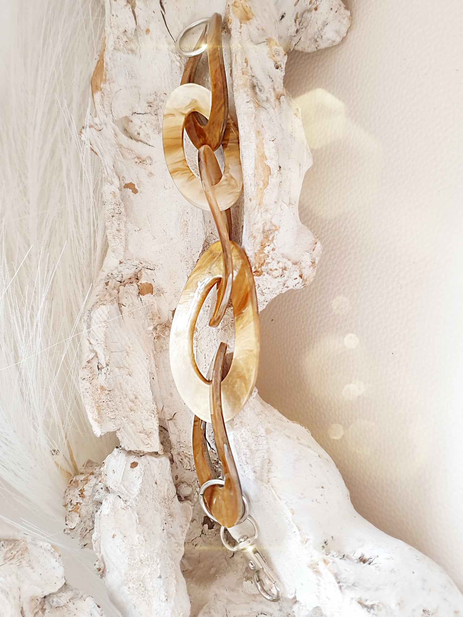 Taschengurt Verlängerung aus Resin in Camel Gelb