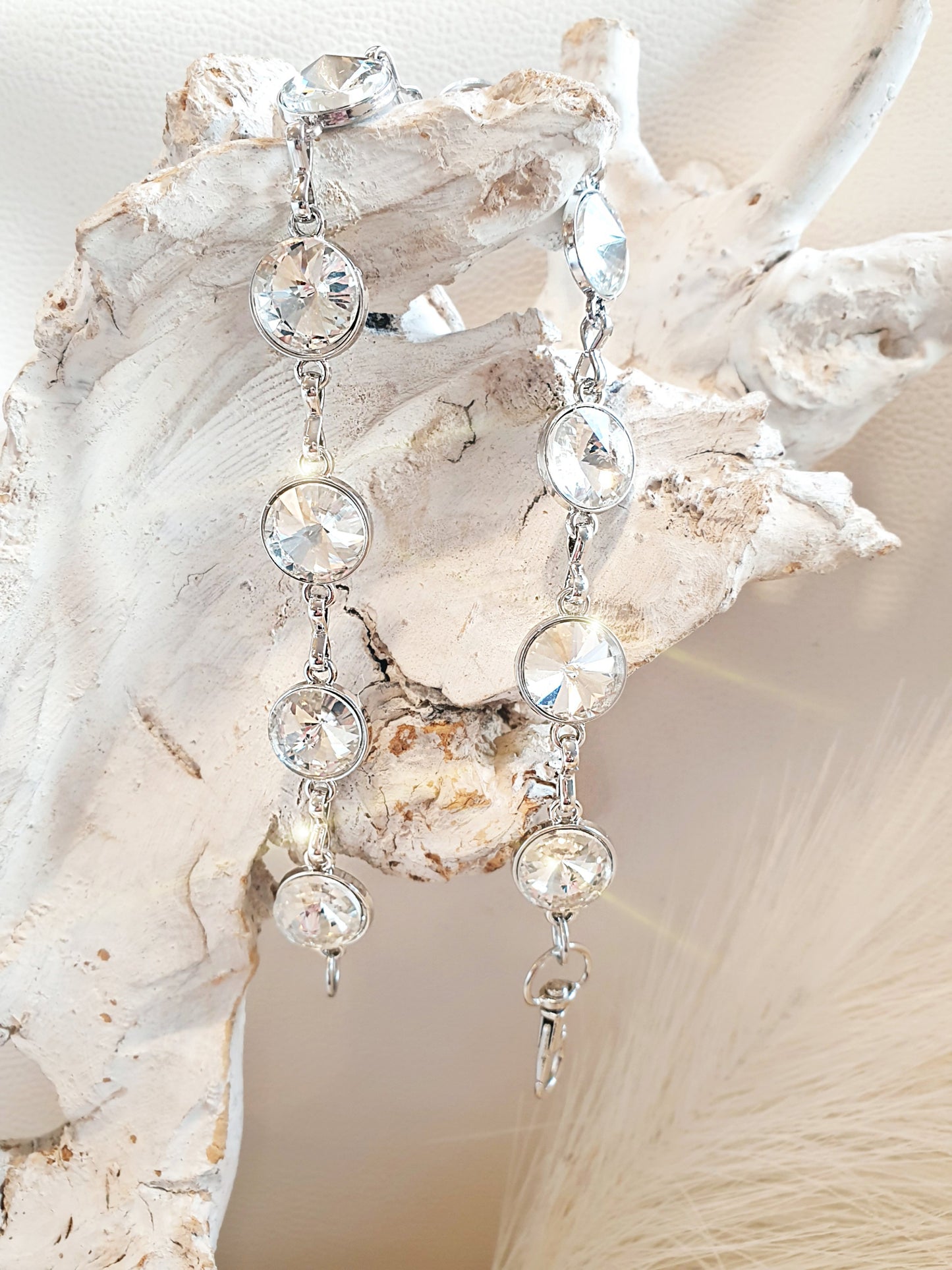 Verlängerung für taschengurte strasskette Silber