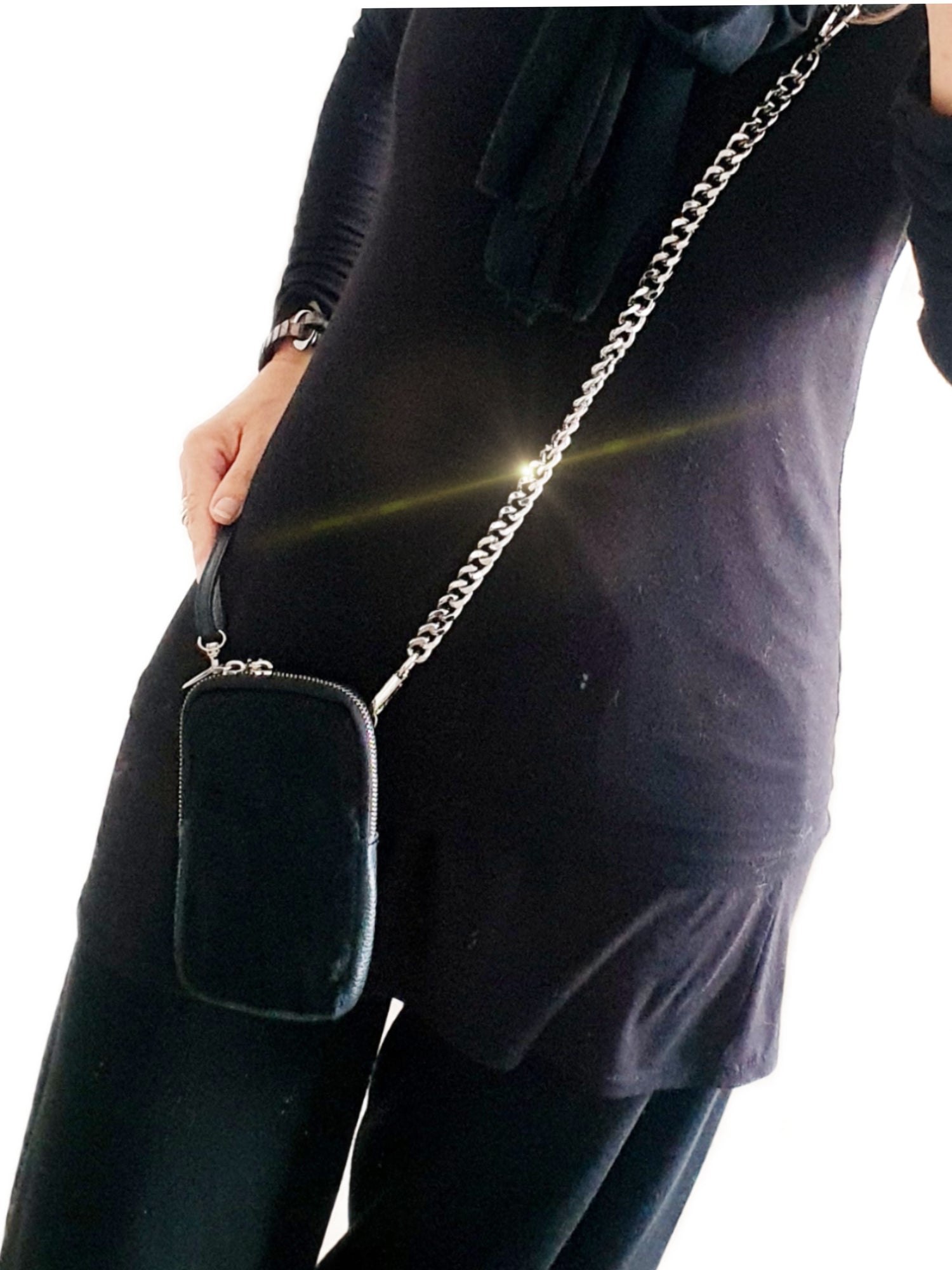 Taschenhenkel Kette in Silber