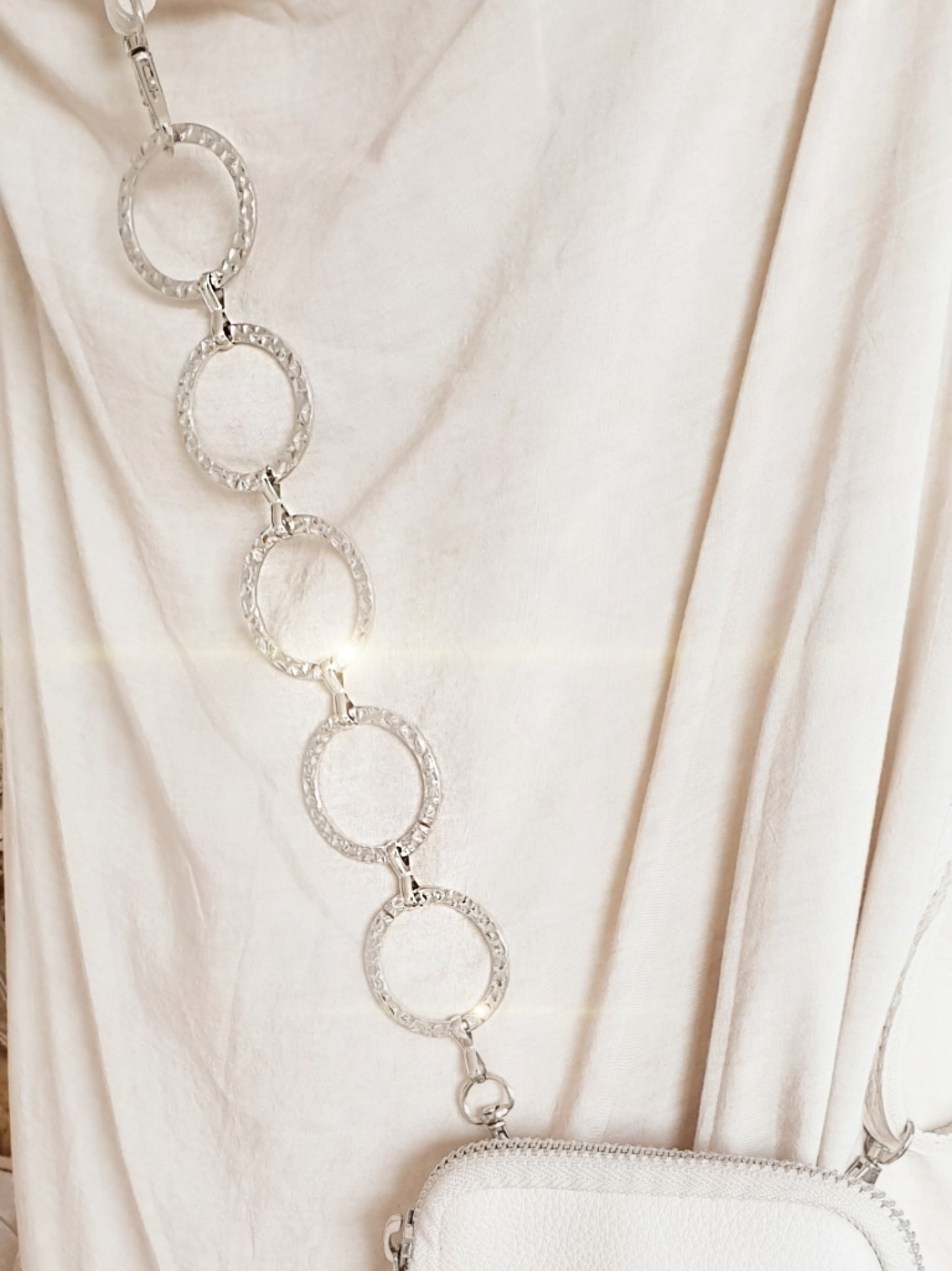 Verlängerung für Taschengurte Kette Silber