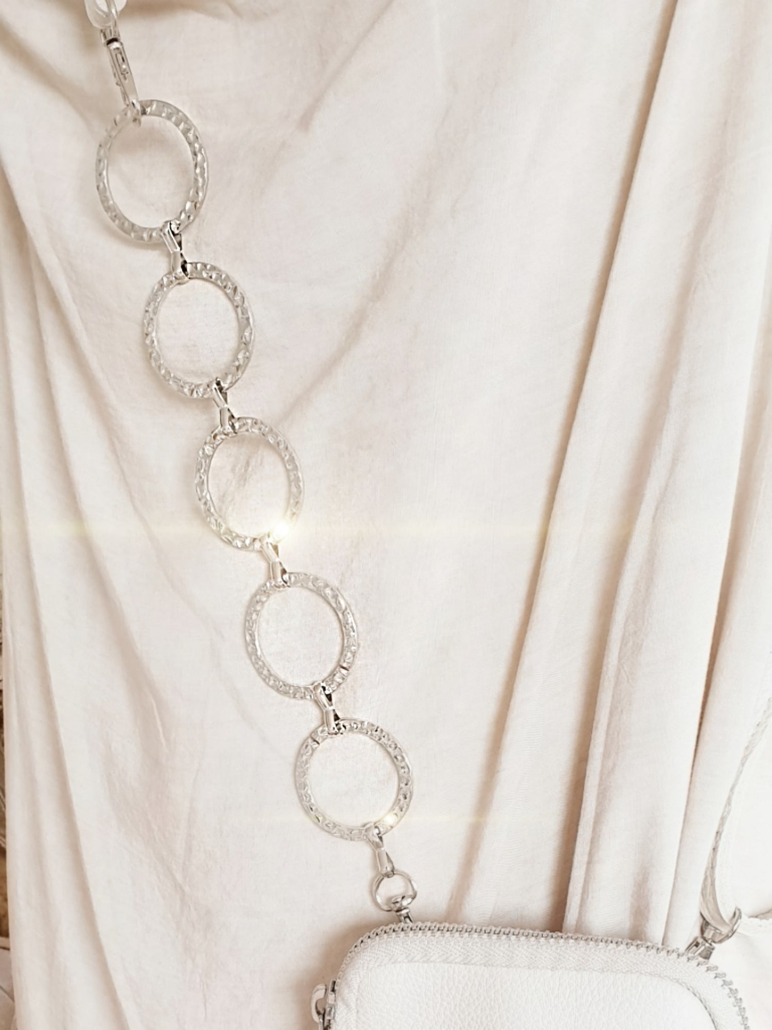 Verlängerung für Taschengurte Kette Silber