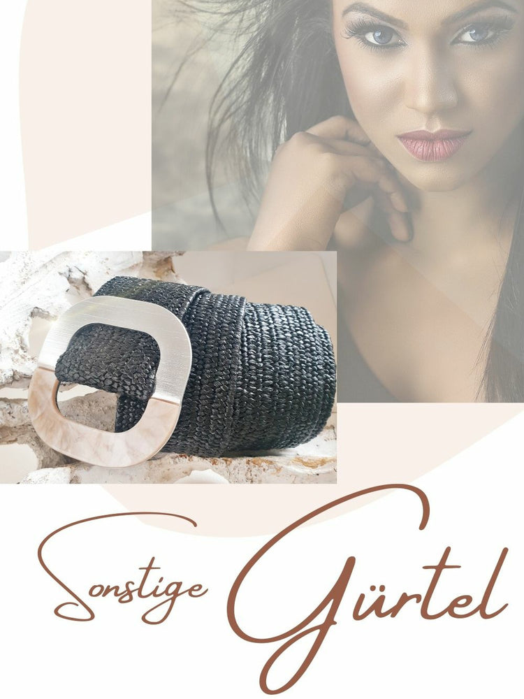 Shop-Kategorie sonstige Gürtel - auf dem Foto schwarzer Bastgürtel