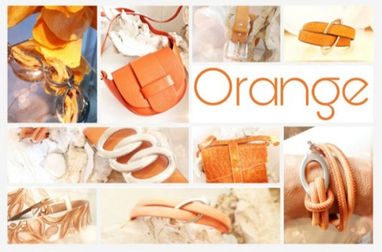 Taschen, Gürtel, Schmuck und Schals in der Trendfarbe Orange