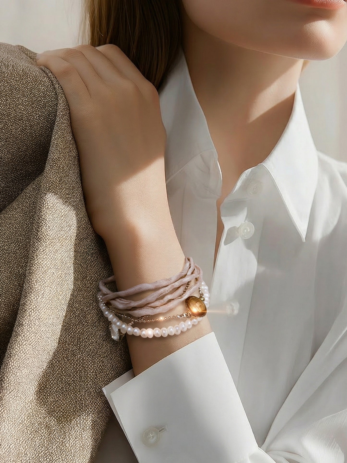 armband-rauchquarz-suesswasserperle-seide-1